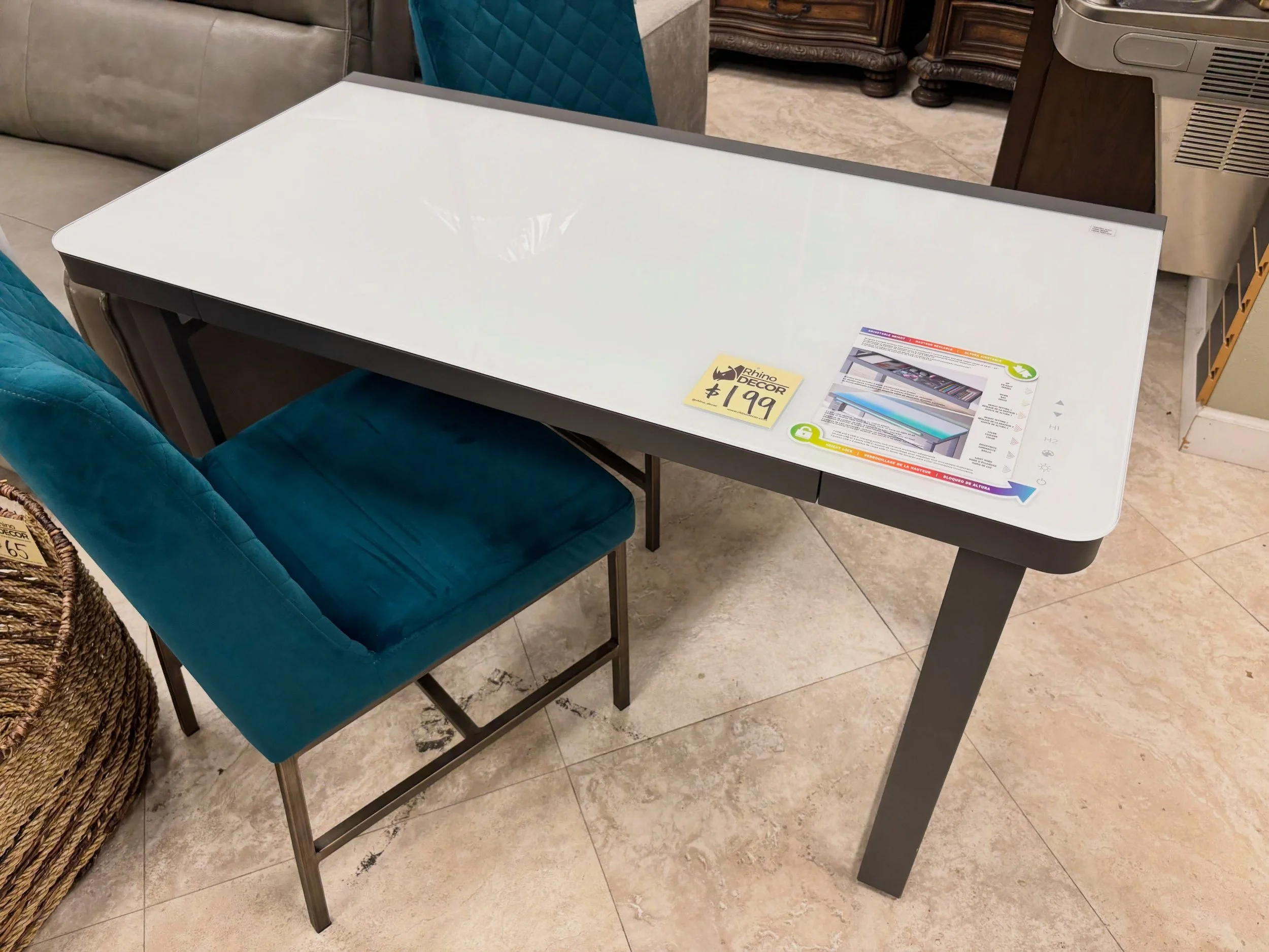 JUST ARRIVED &mdash; a versatile piece with lasting appeal.

Gray Sit Stand Desk w/Colored Lights
✅ Like New Condition
📏 47&rdquo; x 18&rdquo; x 29&rdquo;-47&rdquo;H
💲 199

Available now at Rhino Decor
📍 13393 W Colonial Dr, Winter Garden, FL 3478
