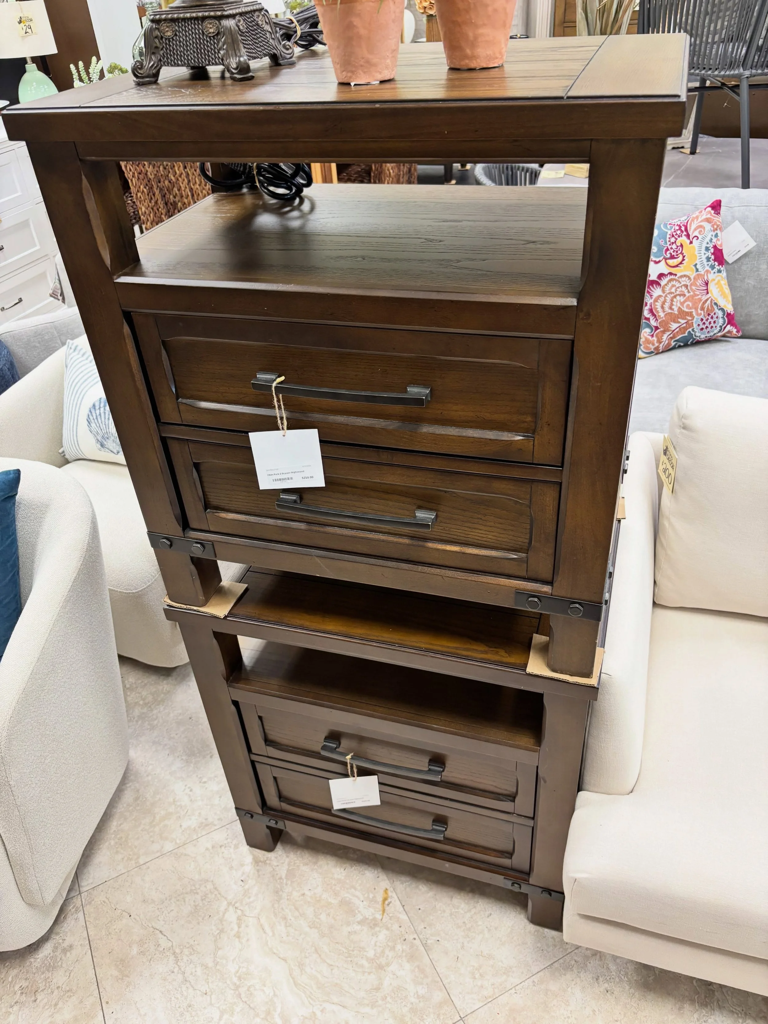JUST ARRIVED &mdash; well-built and ready to go.

Urban Park Nightstands (2)
✅ Excellent Condition
📏 28&rdquo; x 18&rdquo; x 29&rdquo;H
💲 199 each, 2 available

Available now at Rhino Decor
📍 13393 W Colonial Dr, Winter Garden, FL 34787
🕙 Tue&nda