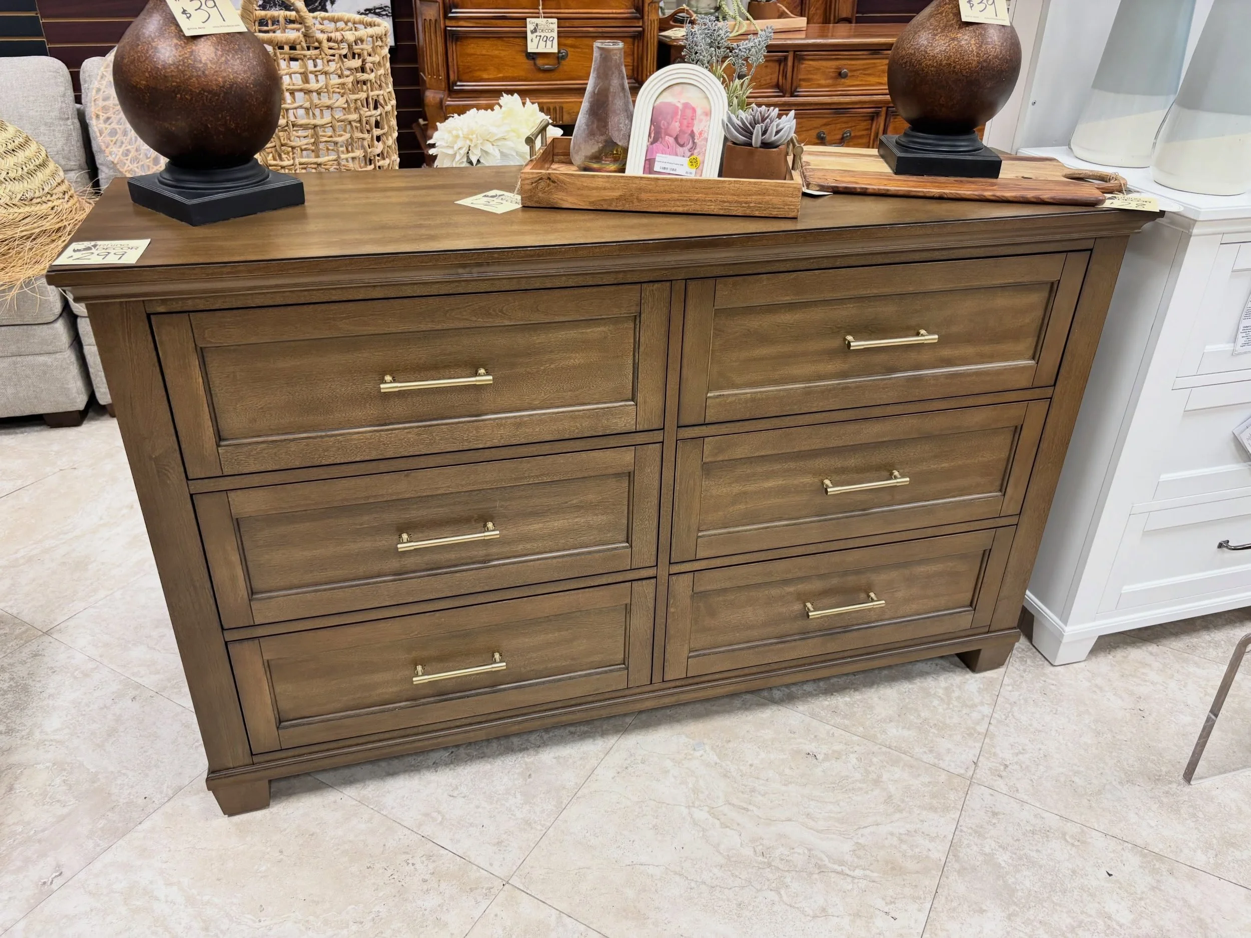 JUST ARRIVED &mdash; and priced to move.

Pierson 6 Drawer Dresser
✅ Like New Condition, has stain damage.
📏 62&rdquo; x 18&rdquo; x 38&rdquo;H
💲 299

Available now at Rhino Decor
📍 13393 W Colonial Dr, Winter Garden, FL 34787
🕙 Tue&ndash;Thu 10&