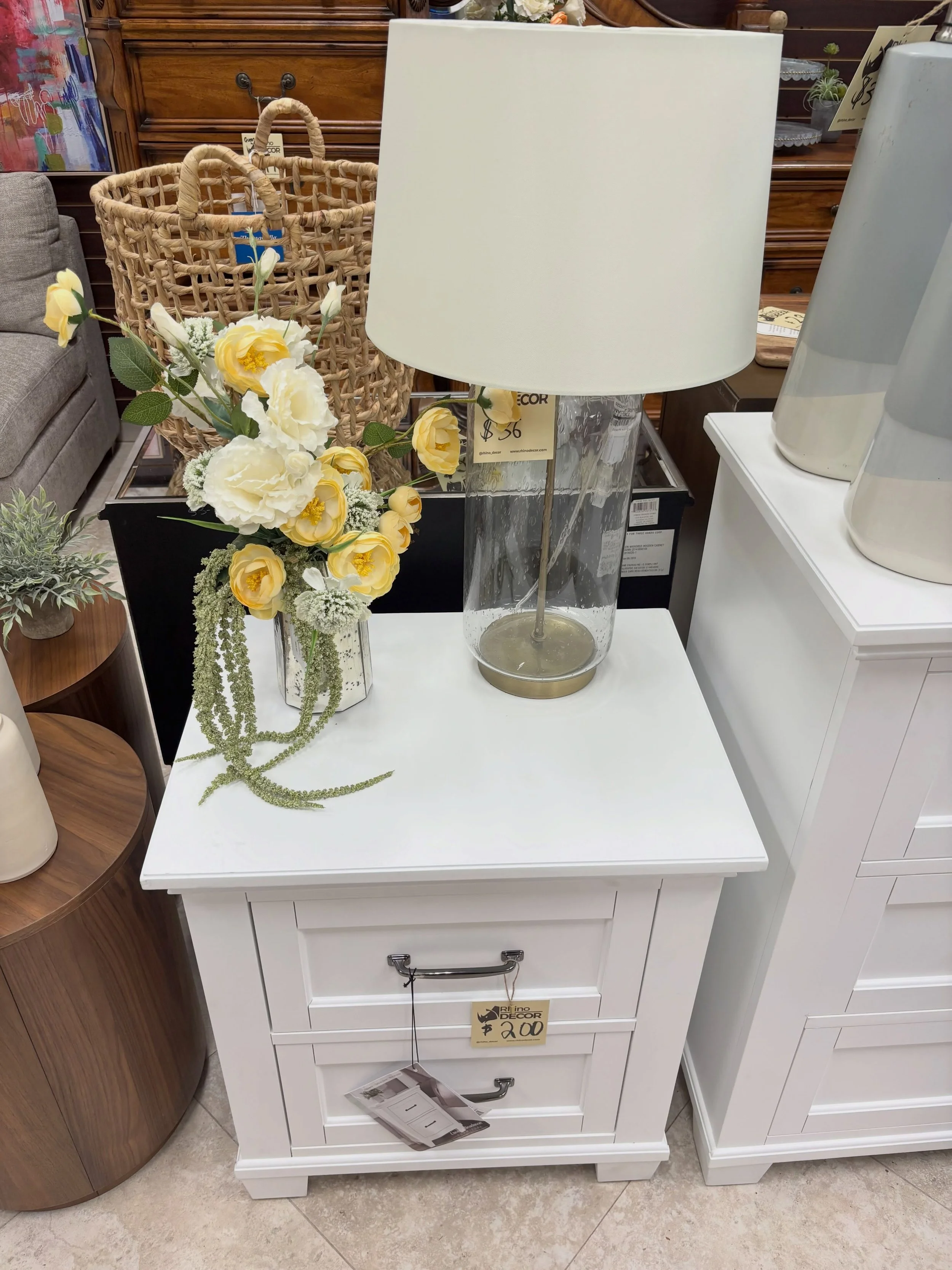 JUST ARRIVED &mdash; and priced to move.

Rose Night Stand
✅ Like New, minor scratch. See photos
📏 24&rdquo; X 18&rdquo; X 26.5&rdquo;H
 💲200

Available now at Rhino Decor
📍 13393 W Colonial Dr, Winter Garden, FL 34787
🕙 Tue&ndash;Thu 10&ndash;5 