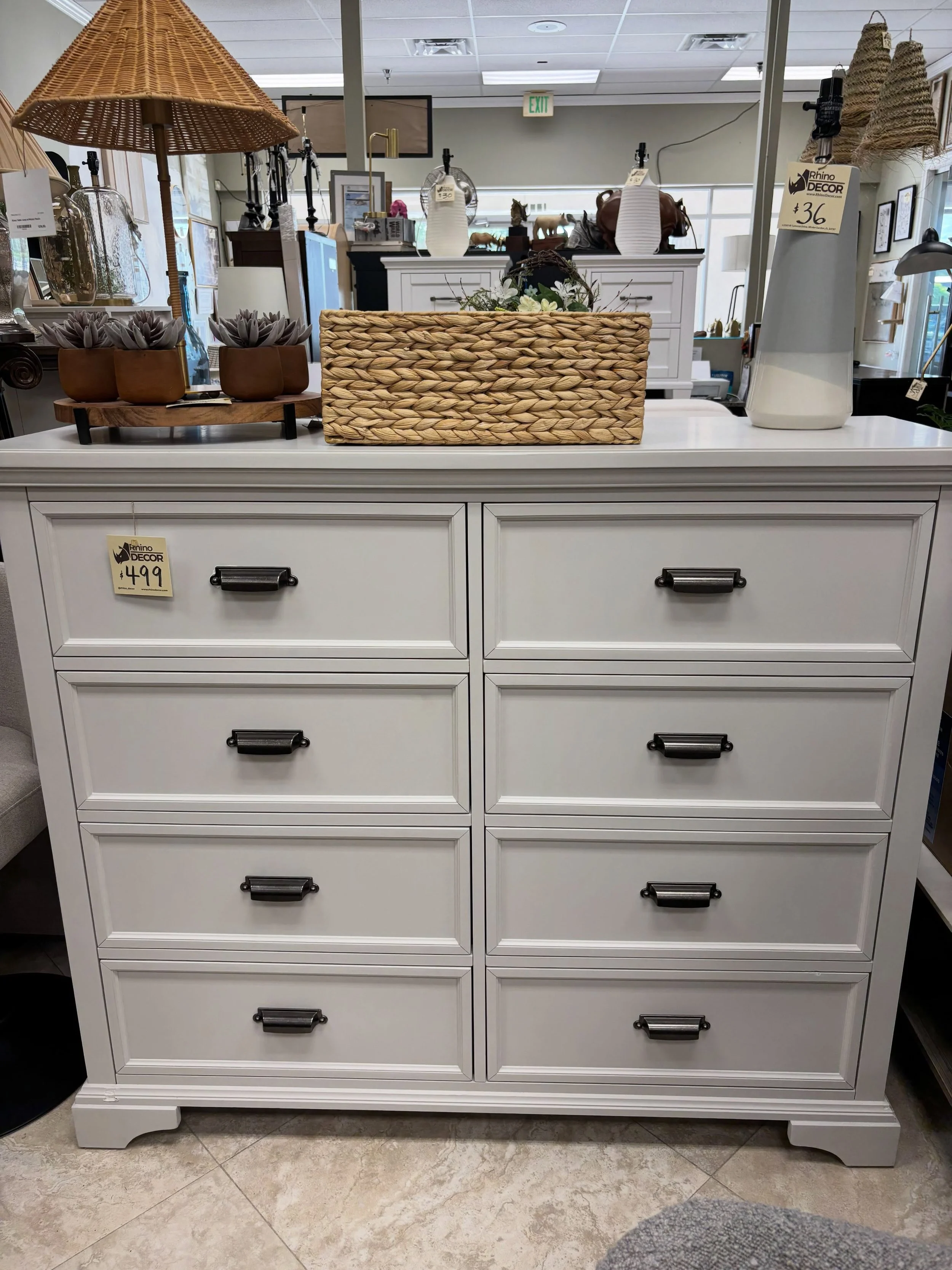JUST ARRIVED &mdash; another great find at Rhino Decor.

Wynne 8 Drawer Dresser White
✅ Like New Condition, small ding from moving
📏 56&rdquo; x 18&rdquo; x 48&rdquo;H
💲 450

Available now at Rhino Decor
📍 13393 W Colonial Dr, Winter Garden, FL 34