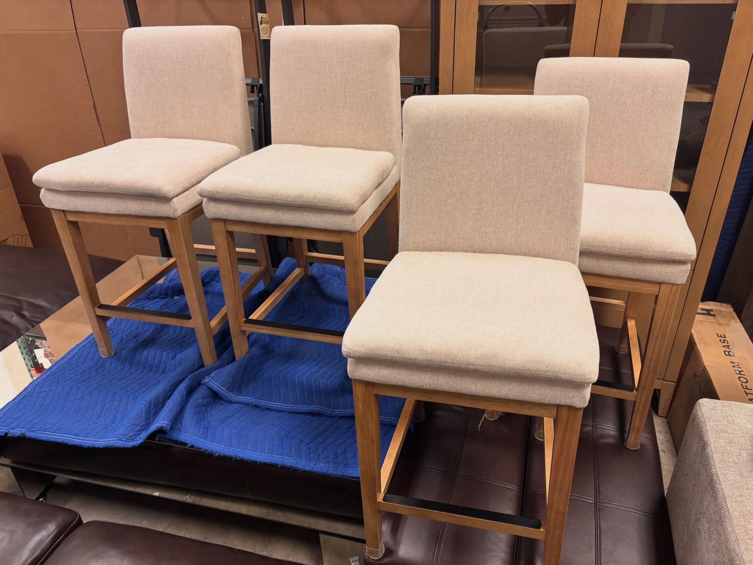 JUST ARRIVED &mdash; another great find at Rhino Decor 🦏

Set of 4 Beige Fabric Counter Stools
✅Like New Condition
📏 18&rdquo; x 21&rdquo; x 38&rdquo;H
💲350 

Rhino Decor
📍 13393 W Colonial Dr, Winter Garden, FL 34787
🕙 Tue&ndash;Thu 10&ndash;5 