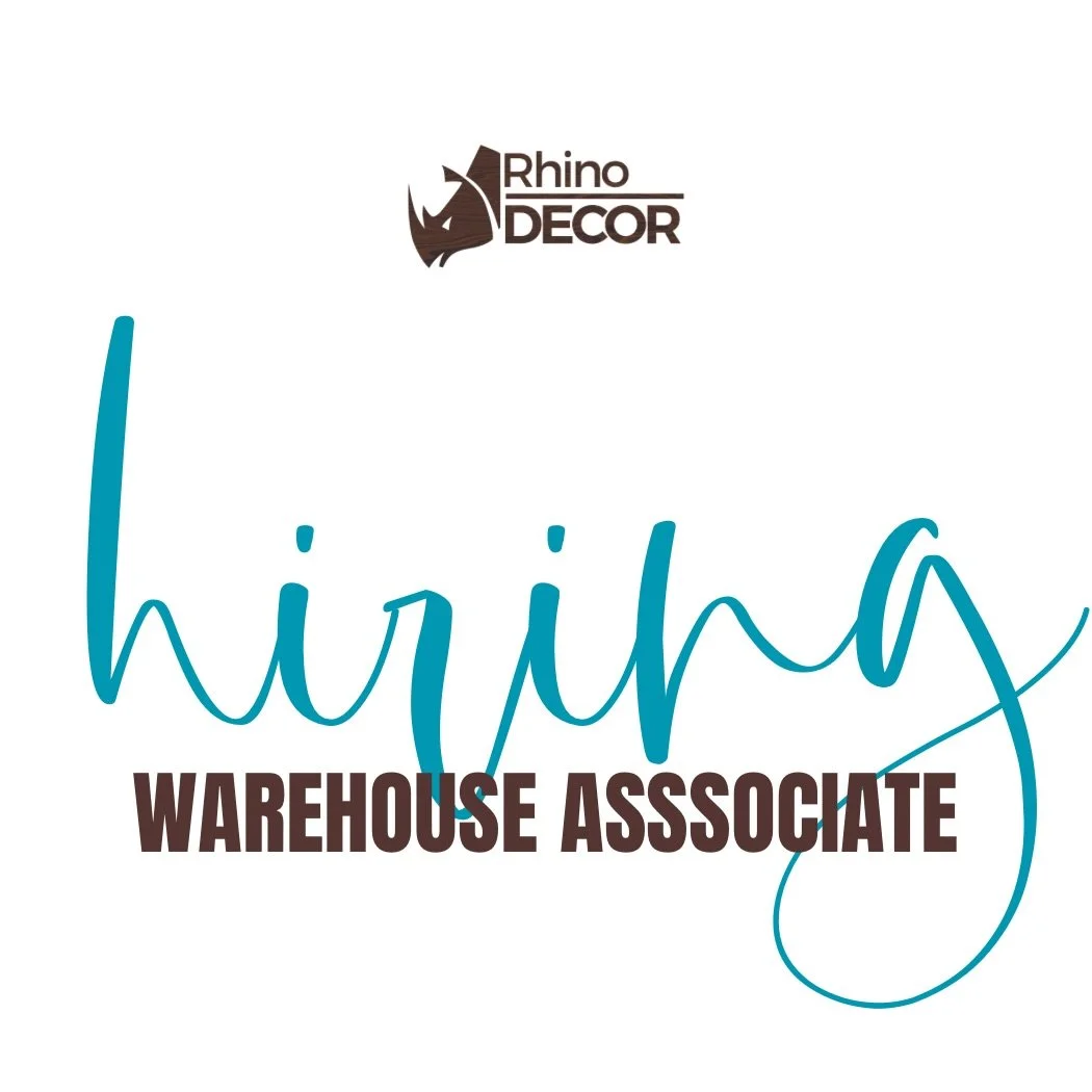 Rhino Decor is hiring! 🦏💪

We&rsquo;re looking for a strong, hardworking teammate to join the herd. Part-time, two days a week, 9 to 5 (days are flexible), with real potential to grow in hours.

You&rsquo;ll be unloading trucks, working in a wareho