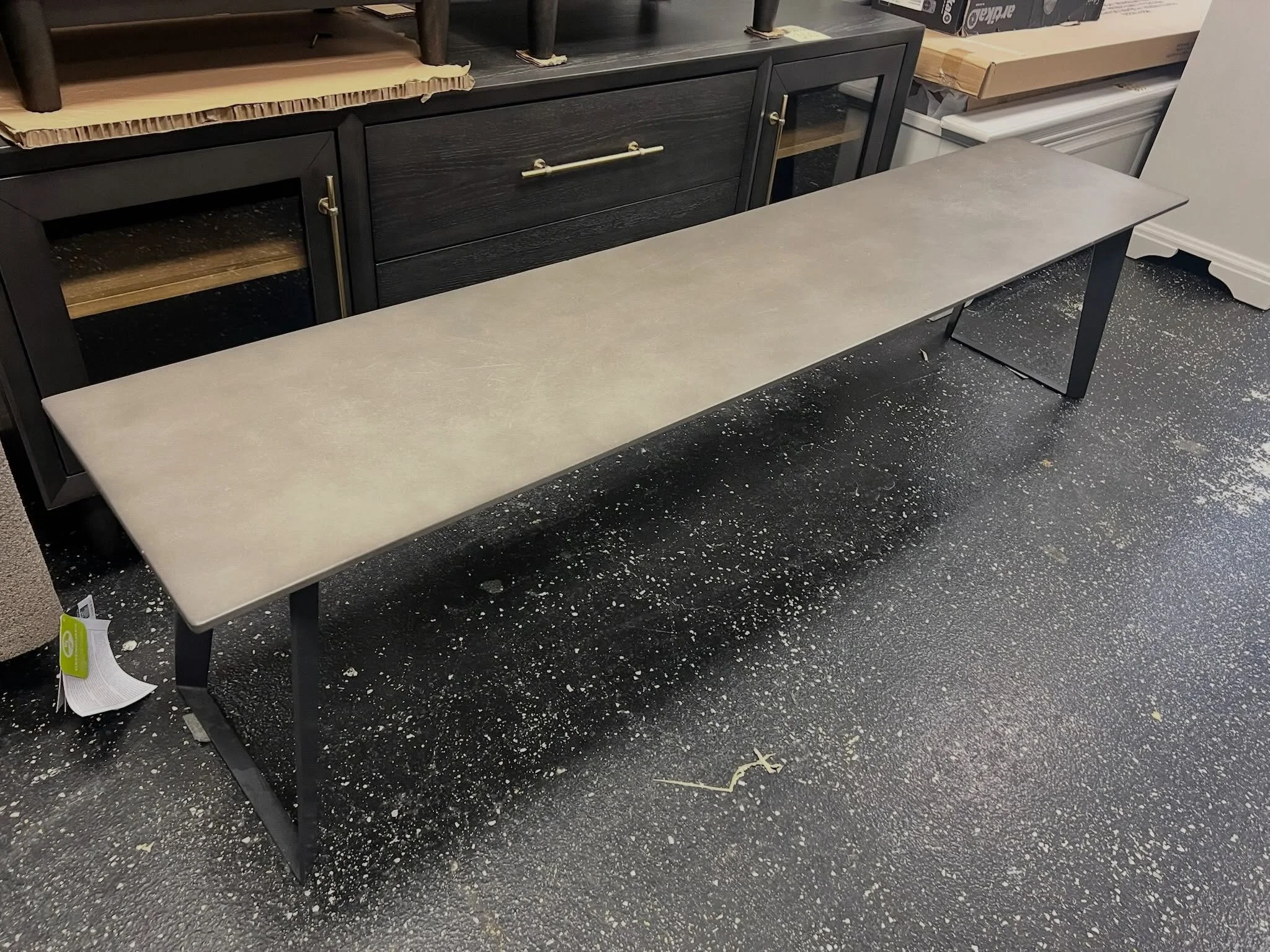 JUST ARRIVED &mdash; another great find at Rhino Decor 🦏

Cement Indoor/Outdoor Bench w/Steel Legs
✅ Good Condition
📏 76&rdquo; x 16&rdquo; x 18&rdquo; H
💲300

Rhino Decor
📍 13393 W Colonial Dr, Winter Garden, FL 34787
🕙 Tue&ndash;Thu 10&ndash;5