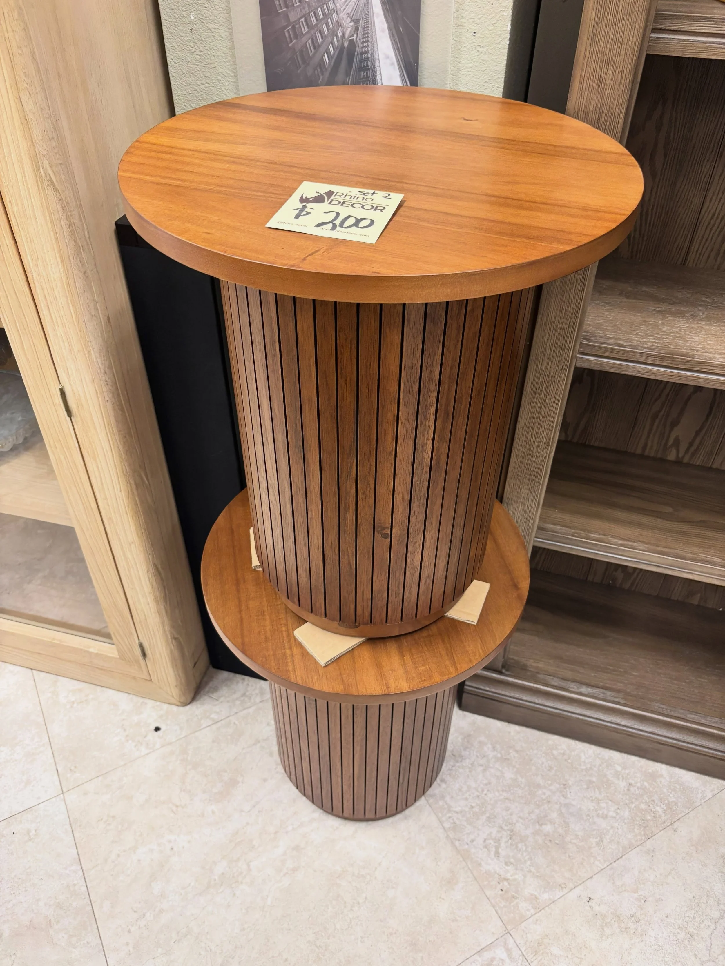 JUST ARRIVED &mdash; another great find at Rhino Decor 🦏

Set of Round Side Tables
✅Like New Condition
📏 19&rdquo;D x 22&rdquo;H
💲200

Rhino Decor
📍 13393 W Colonial Dr, Winter Garden, FL 34787
🕙 Tue&ndash;Thu 10&ndash;5 | Fri&ndash;Sat 10&ndash