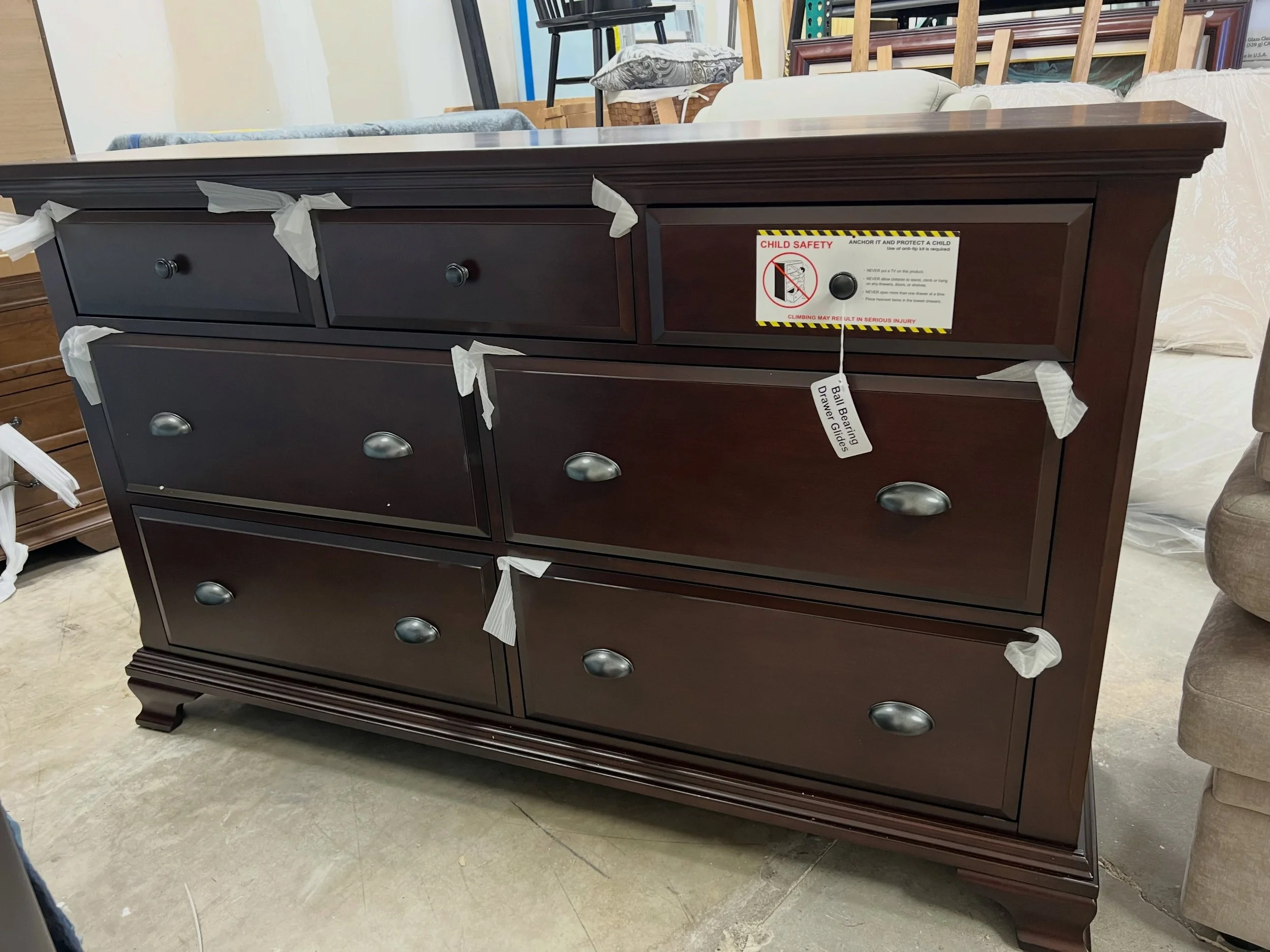 JUST ARRIVED &mdash; another great find at Rhino Decor 🦏

Dravin Dark Wood 7 Drawer Dresser
✅ New Condition, Open Box 
📏 62&rdquo; x 17.5&rdquo; x 38&rdquo;H
💲400

Rhino Decor
📍 13393 W Colonial Dr, Winter Garden, FL 34787
🕙 Tue&ndash;Thu 10&nda