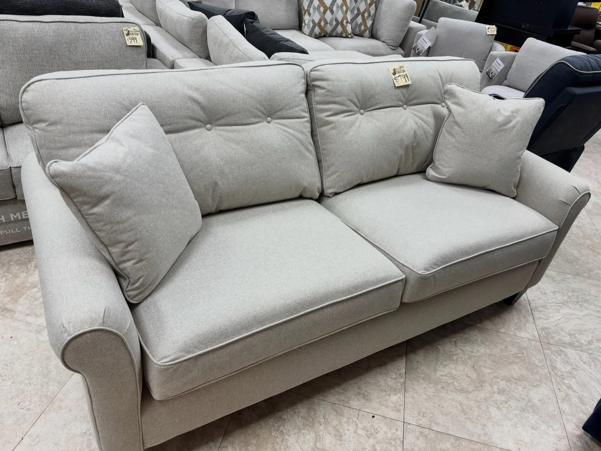 JUST ARRIVED &mdash; class style, smart savings 🦏

*New LazBoy Laurel Light Beige Fabric Sofa
✅ New Condition
📏 80&rdquo; x 38&rdquo; x 39&rdquo;H
💲799

Rhino Decor
📍 13393 W Colonial Dr, Winter Garden, FL 34787
🕙 Tue&ndash;Thu 10&ndash;5 | Fri&