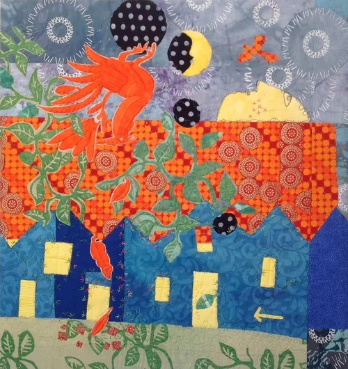 Falling

30” by 32” by 1.5” Textile on wooden frame SOLD