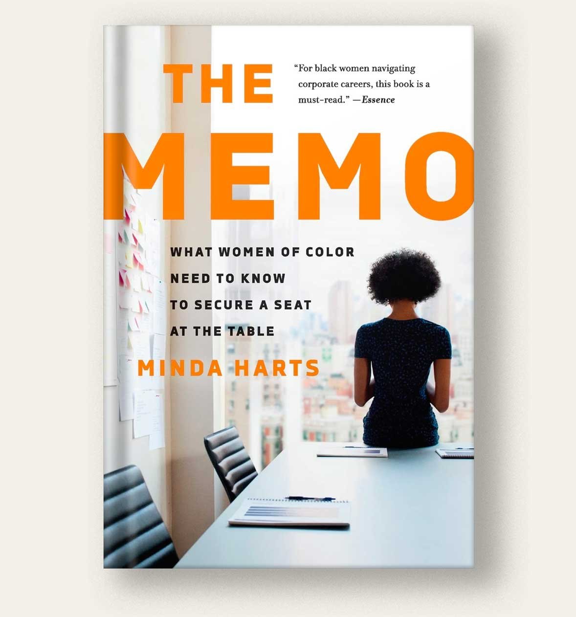 Book cover titled 'The Memo' by Minda Harts, a career book for women of color in the workplace.