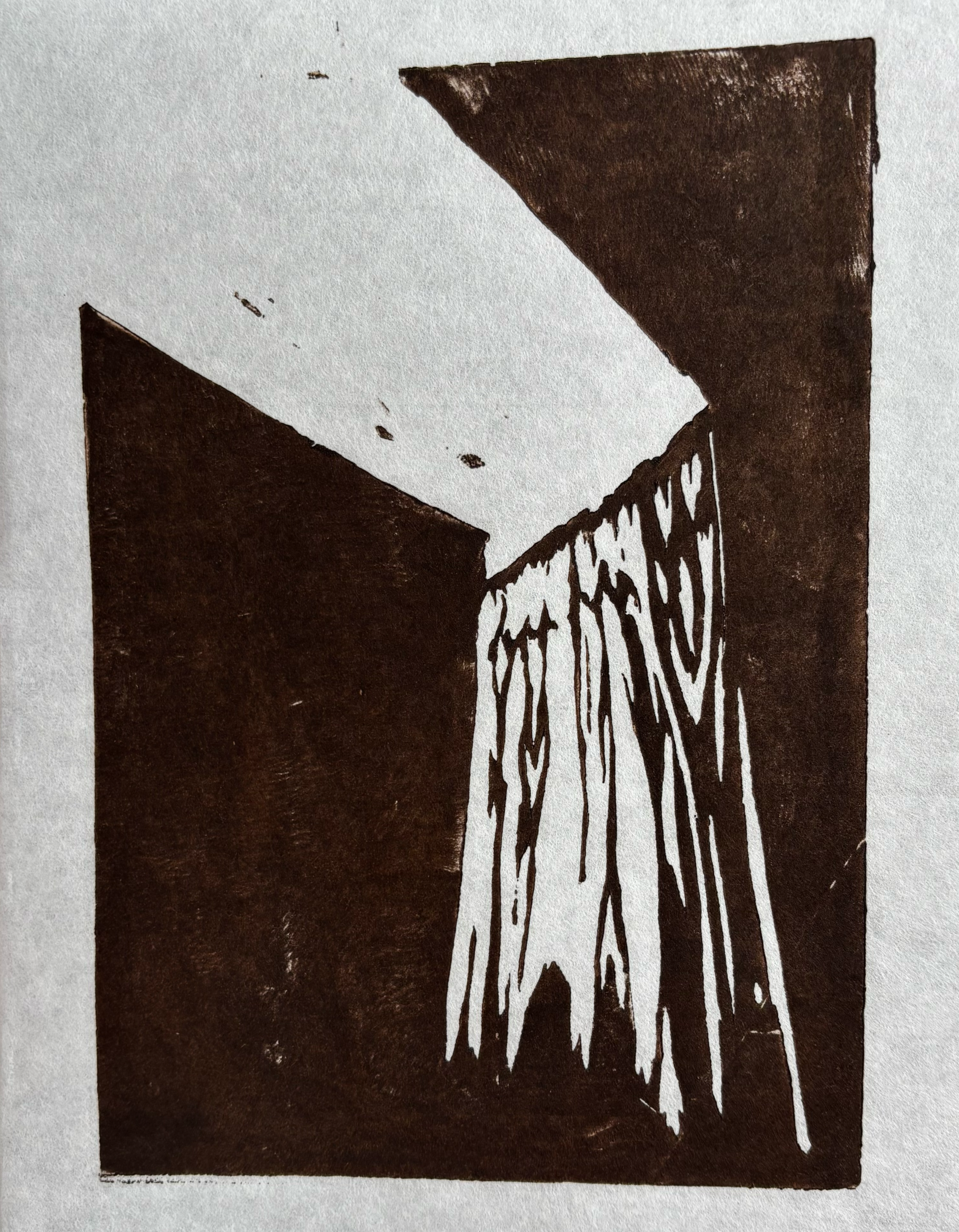 Untitled In-between, 2026, linocut