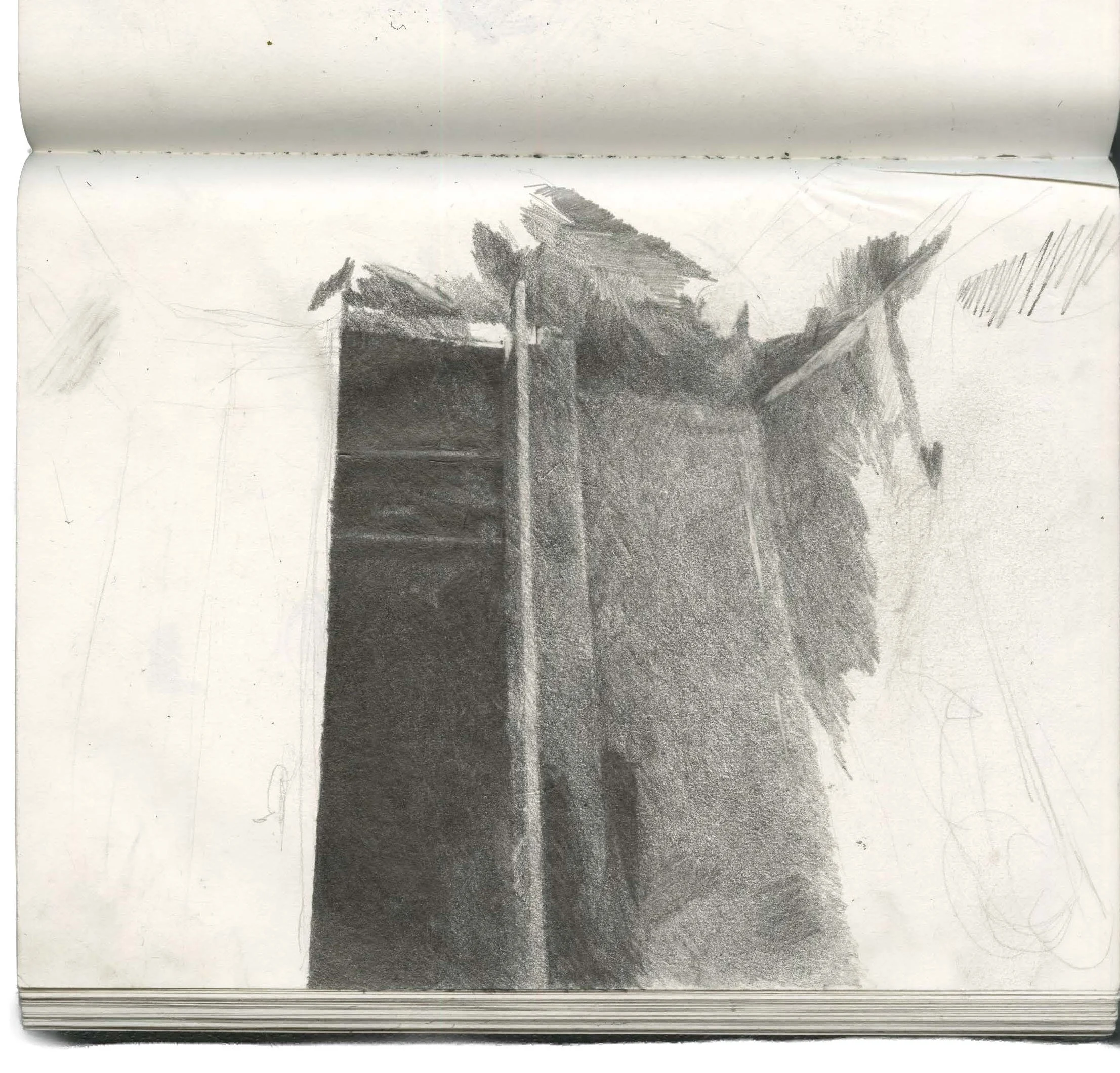 In-between / From my bed, 2025, graphite