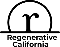 Logo featuring a lowercase 'r' inside a circle with the text 'Regenerative California' underneath.