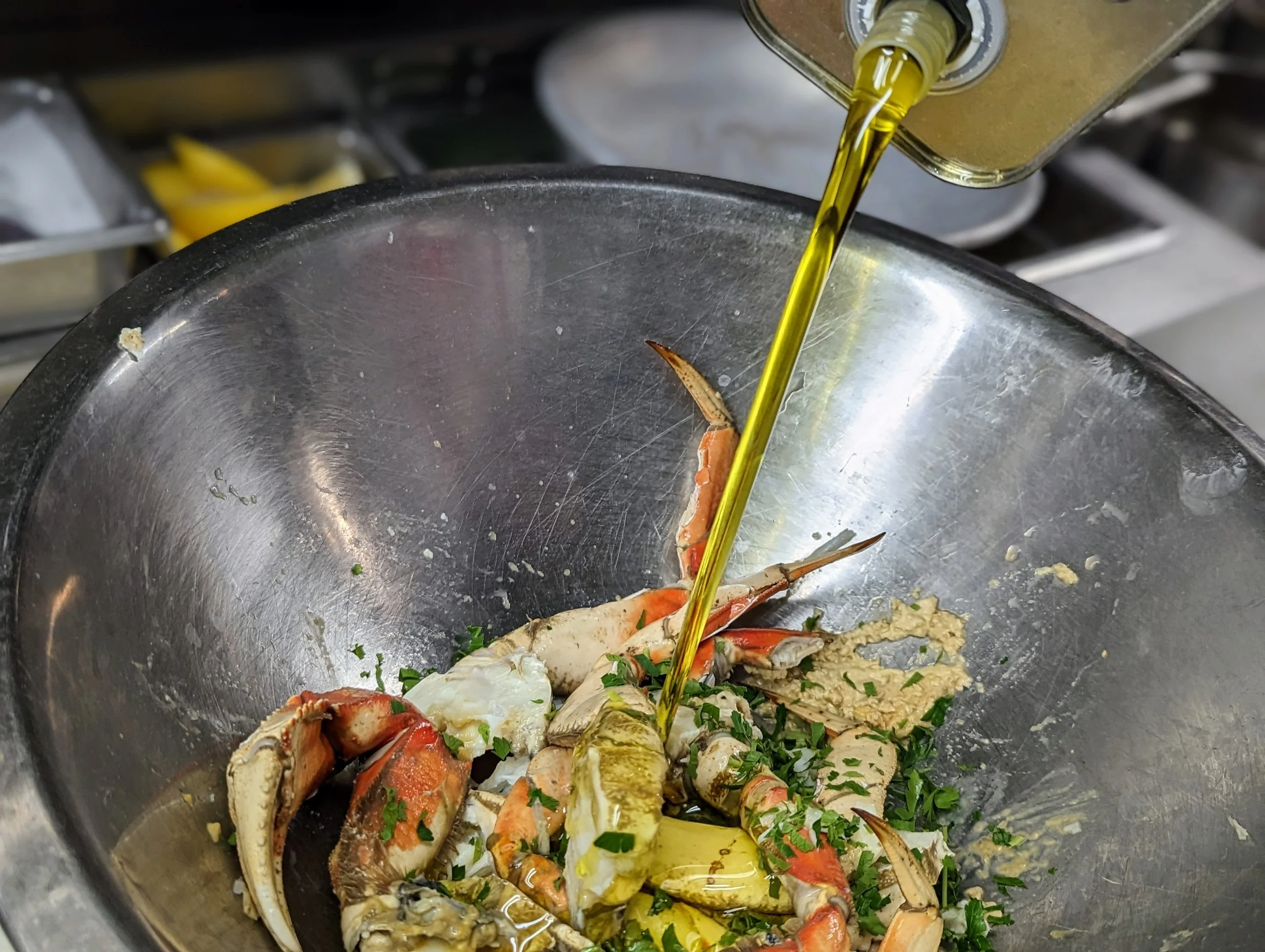 Cafe Fina’s Sicilian-Style Cracked Monterey Bay Dungeness Crab