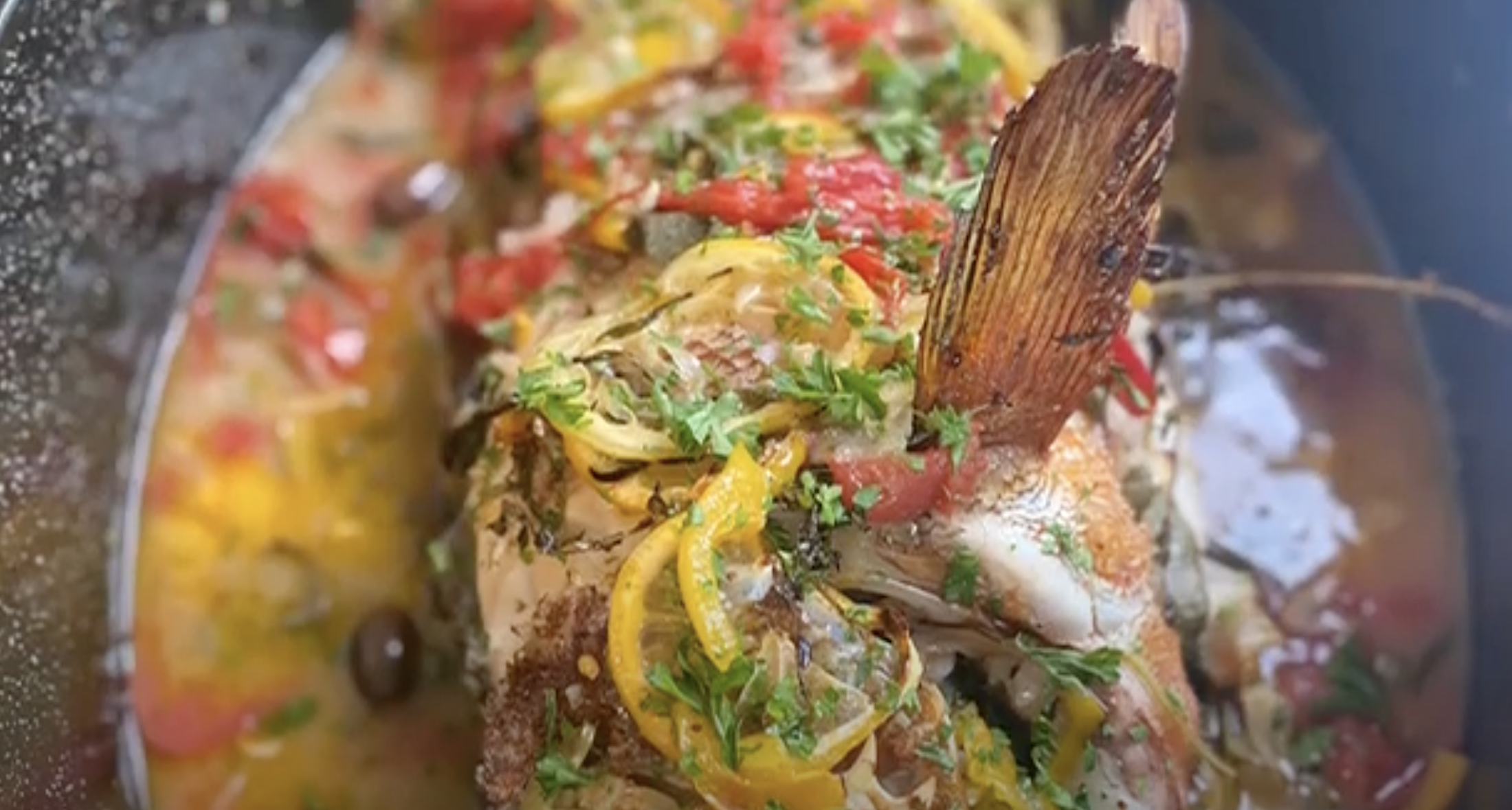 VIDEO: Whole Herb-Roasted Rockfish