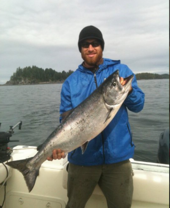 Ian Cole with a King ‘Chinook’ Salmon.