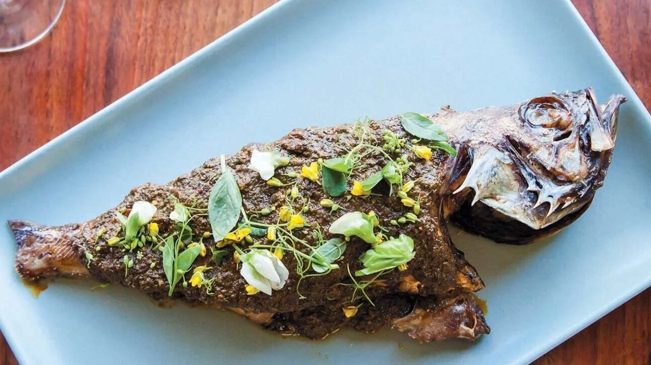 Roasted Rockfish with Chimichurri Sauce at Wild Fish, Pacific Grove