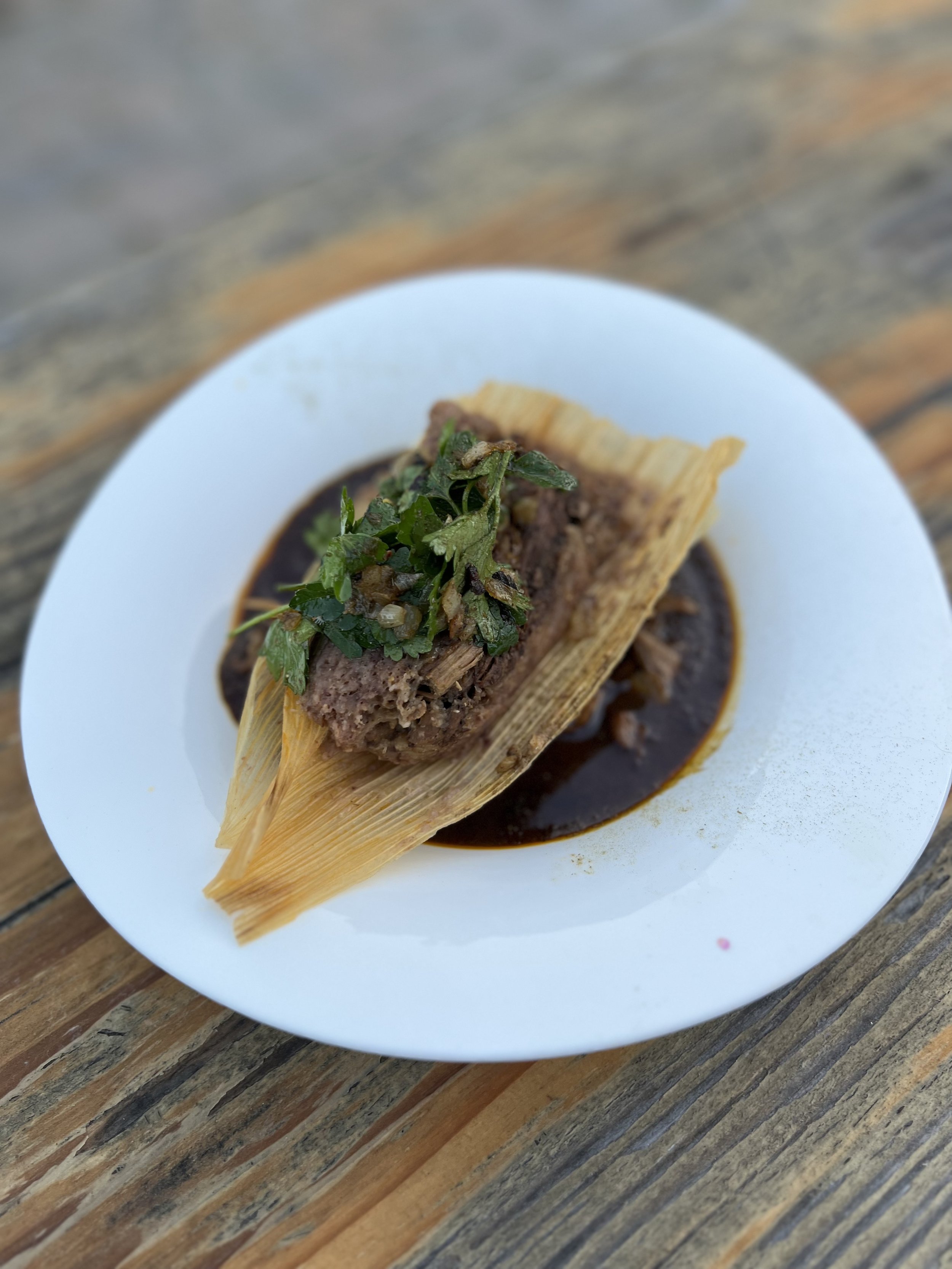 Black Cod Chorizo Tamale Filling