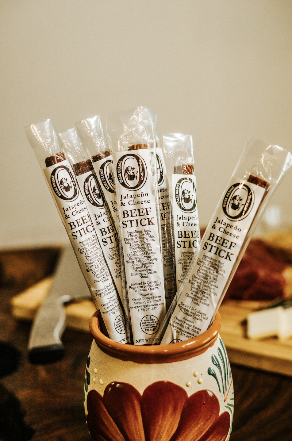 Osage Orange Beef Meat Sticks