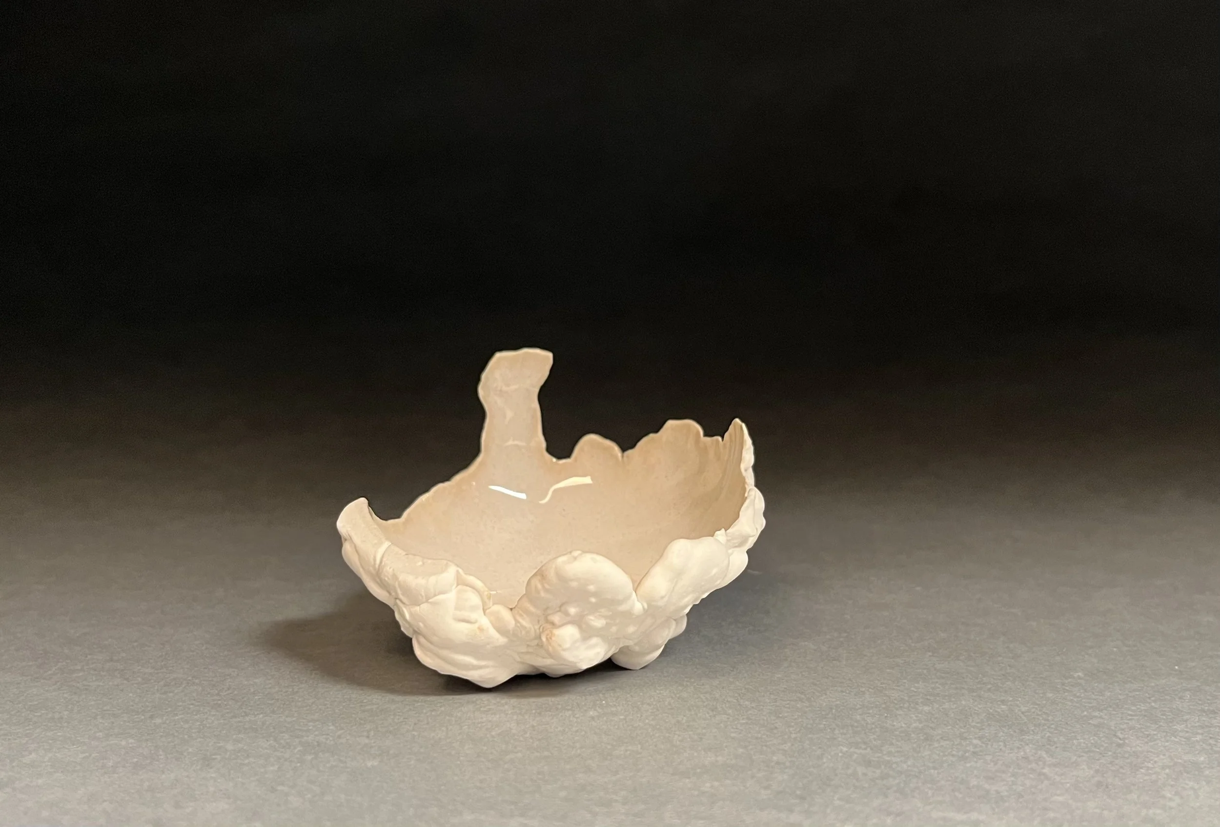 Opal and White Porcelain Bowl