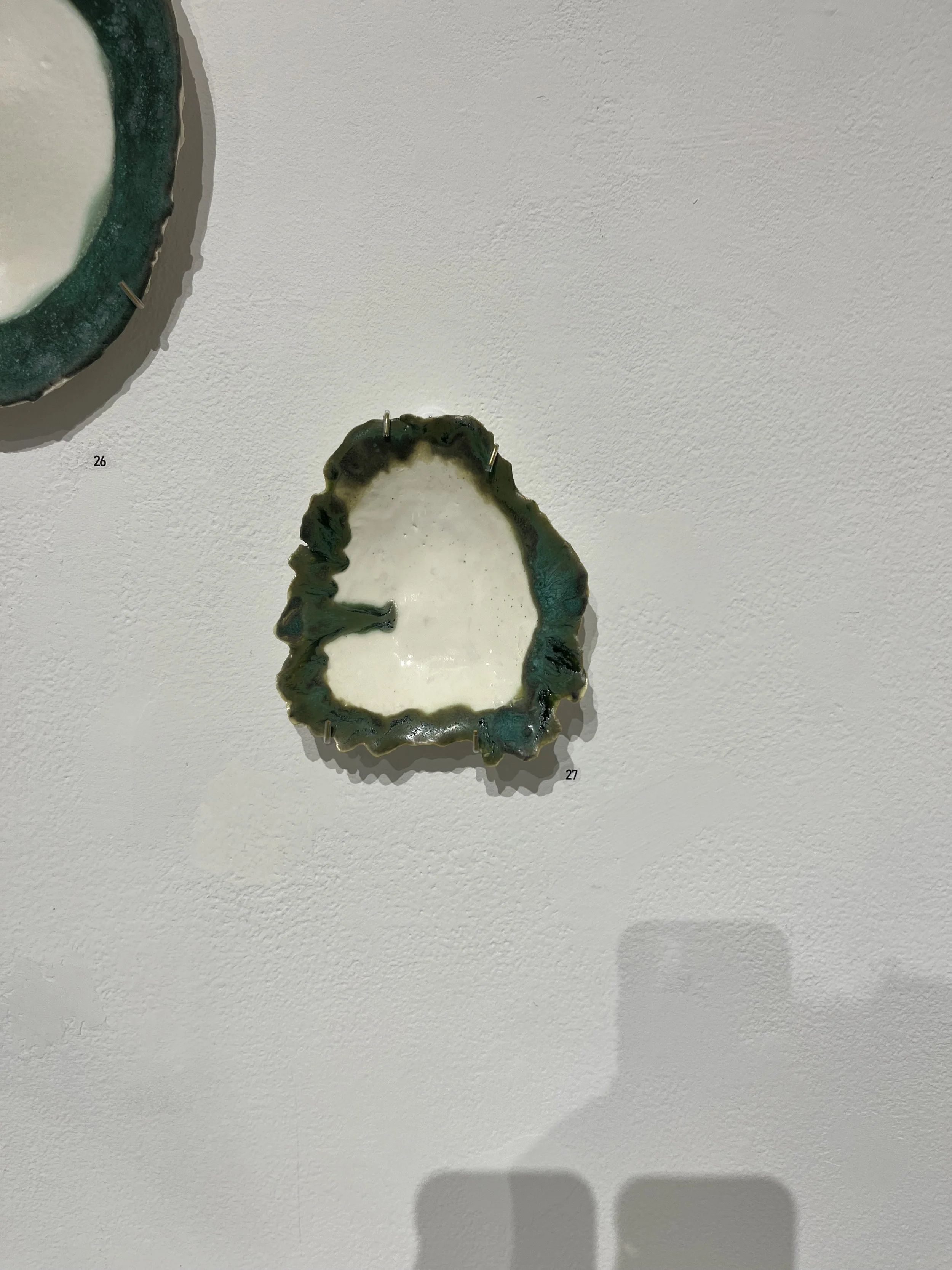 Green and White Dish II
