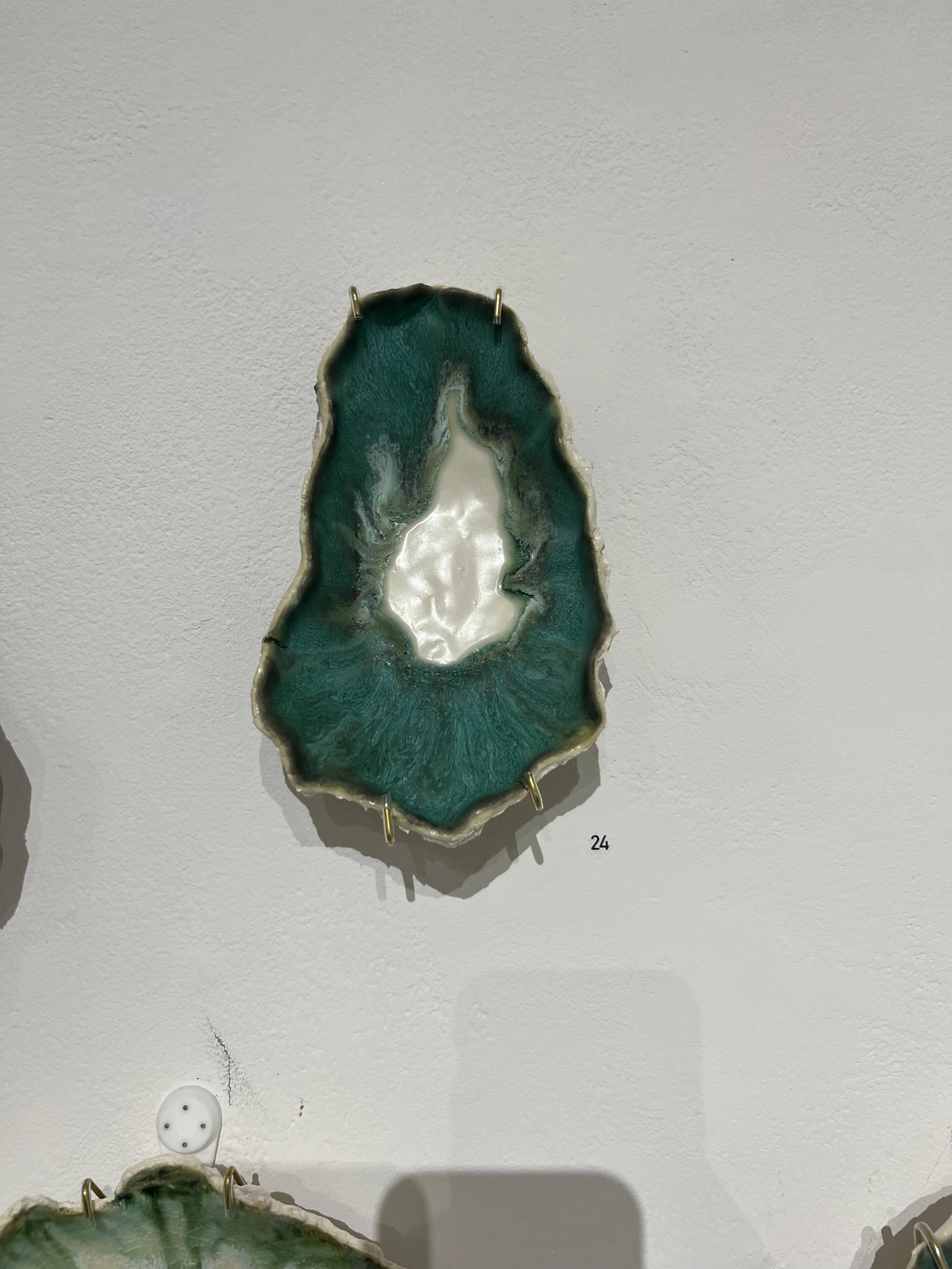 Green and White Seashell