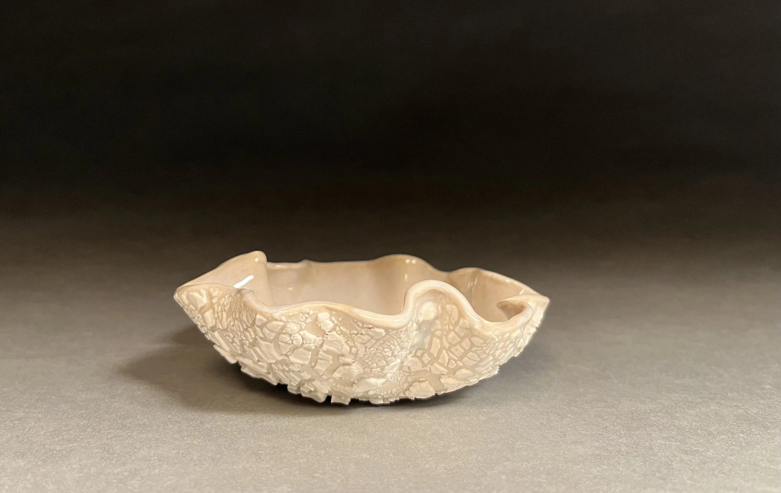 Wavy Opal Porcelain Dish
