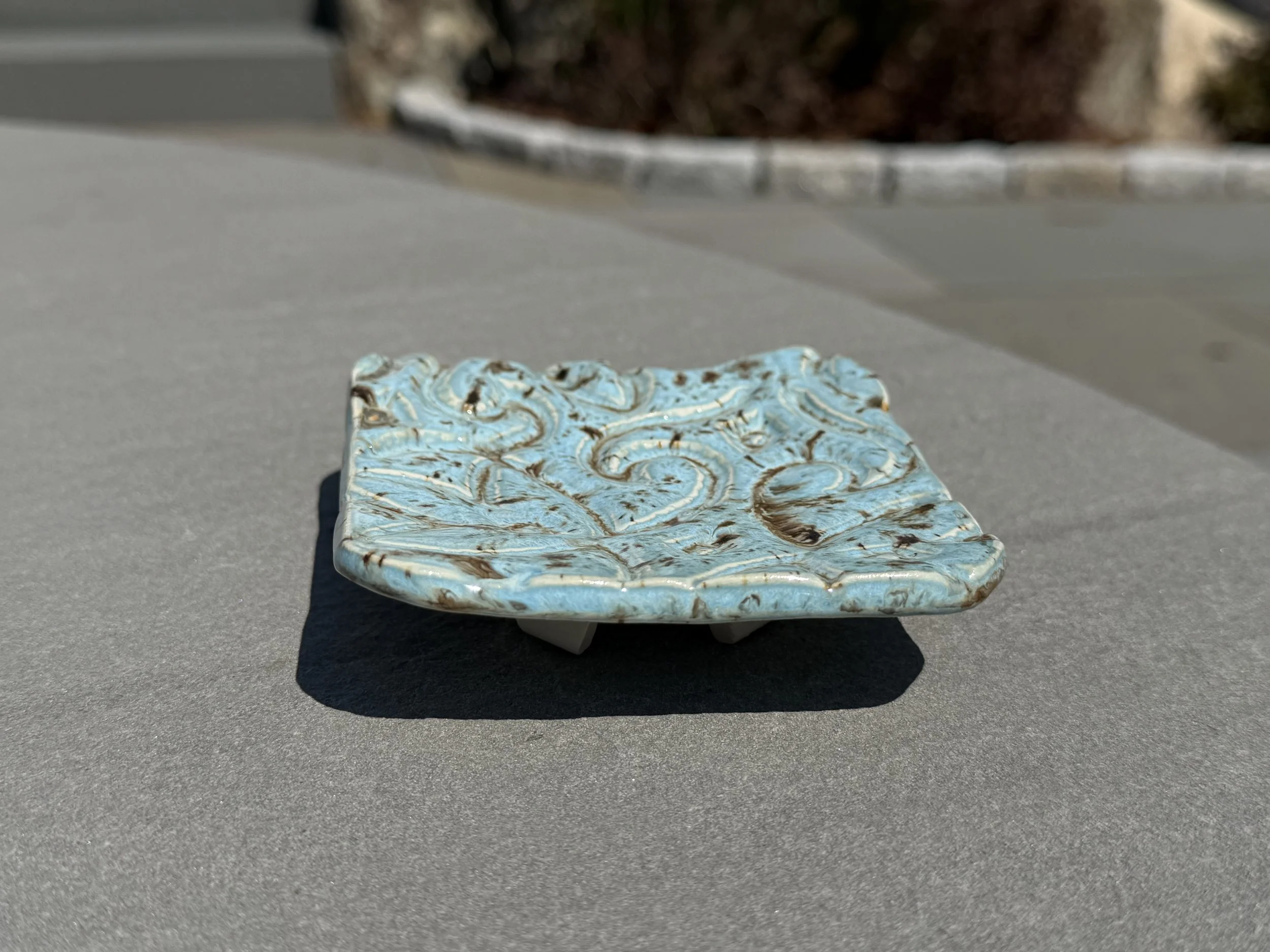 Copper Turquoise Dish