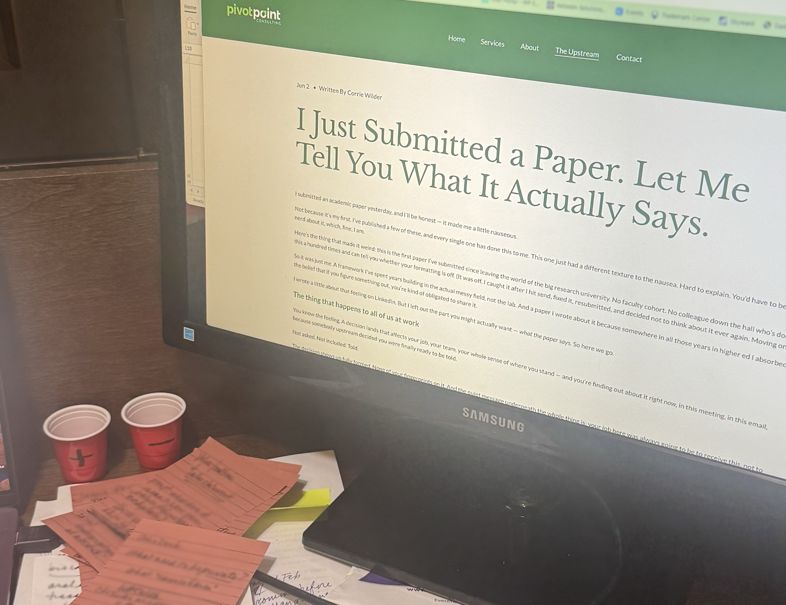 I Just Submitted a Paper. Let Me Tell You What It Actually Says.