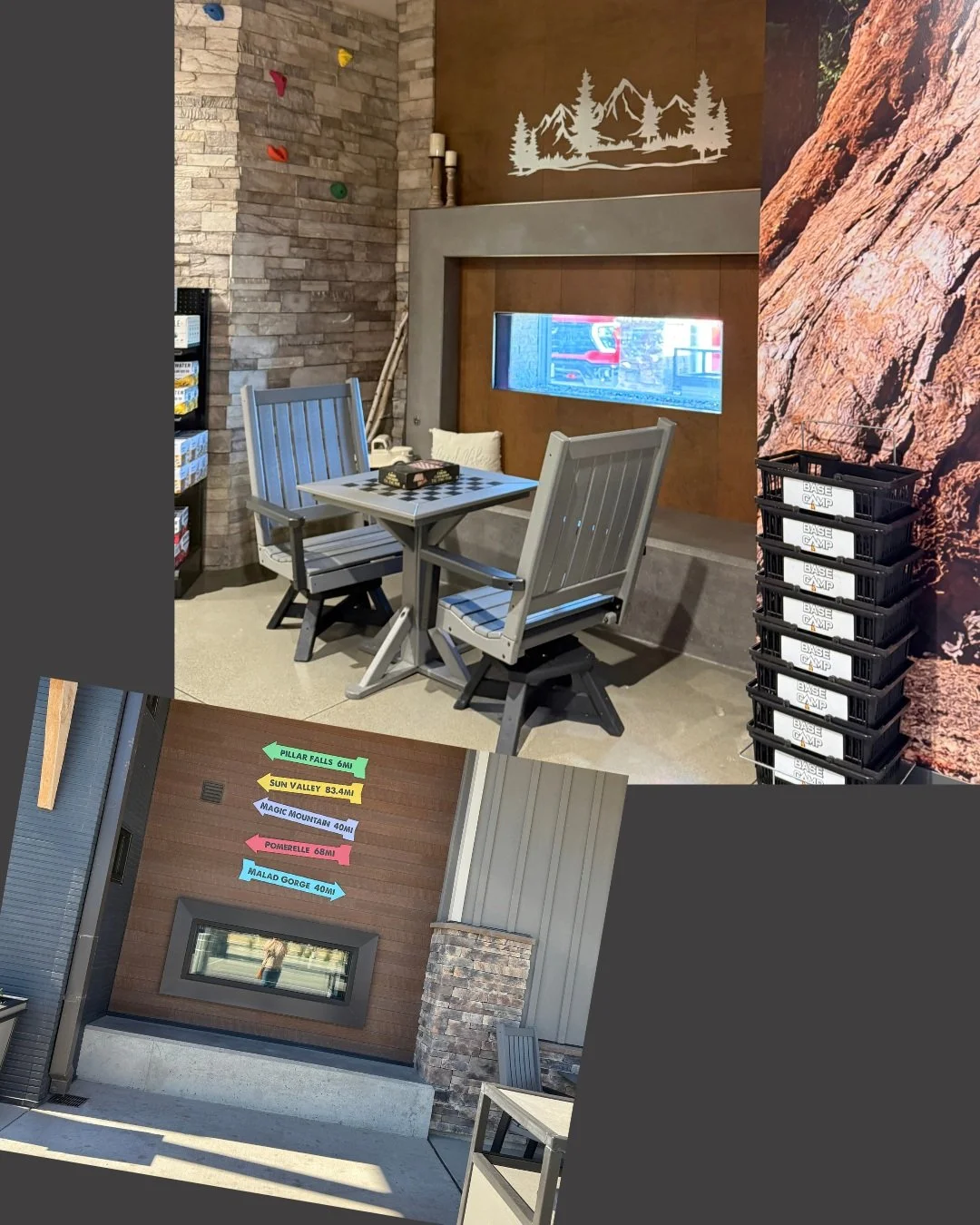 The details are what give a space its character.

Material selections, lighting, texture, and scale all work together to shape how a space feels &mdash; not just how it looks.

In this space, wood, stone, metal, a fireplace, and exposed structure com