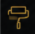 Minimalist icon of a hanging lamp in black and yellow