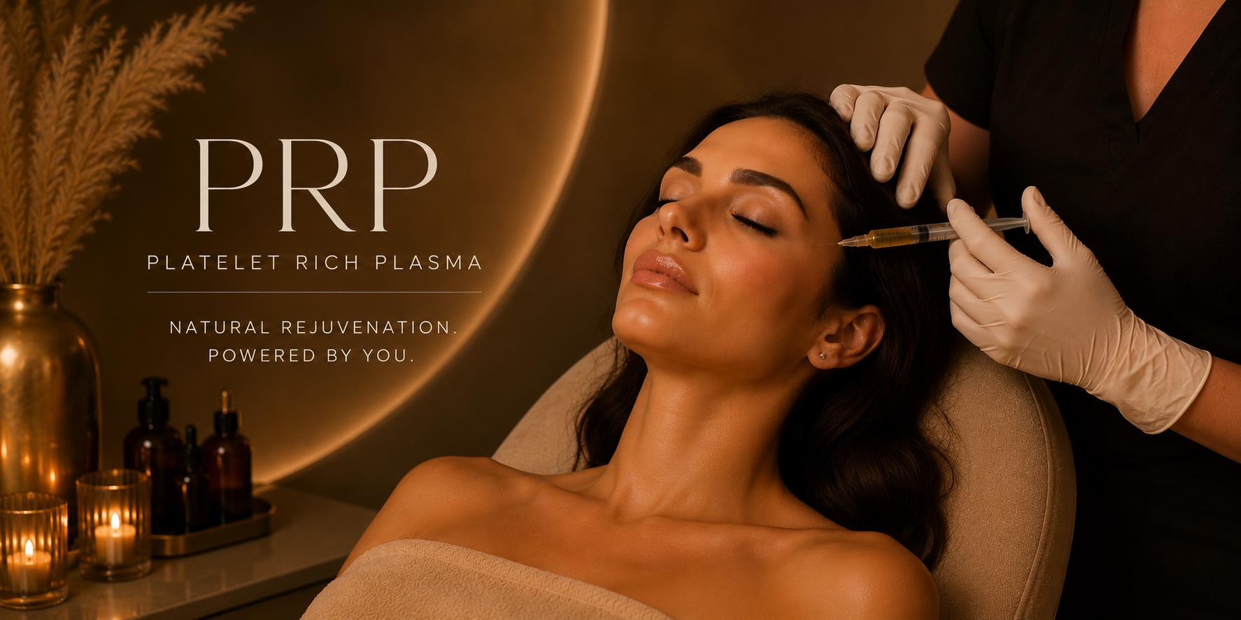 Woman receiving PRP Inection