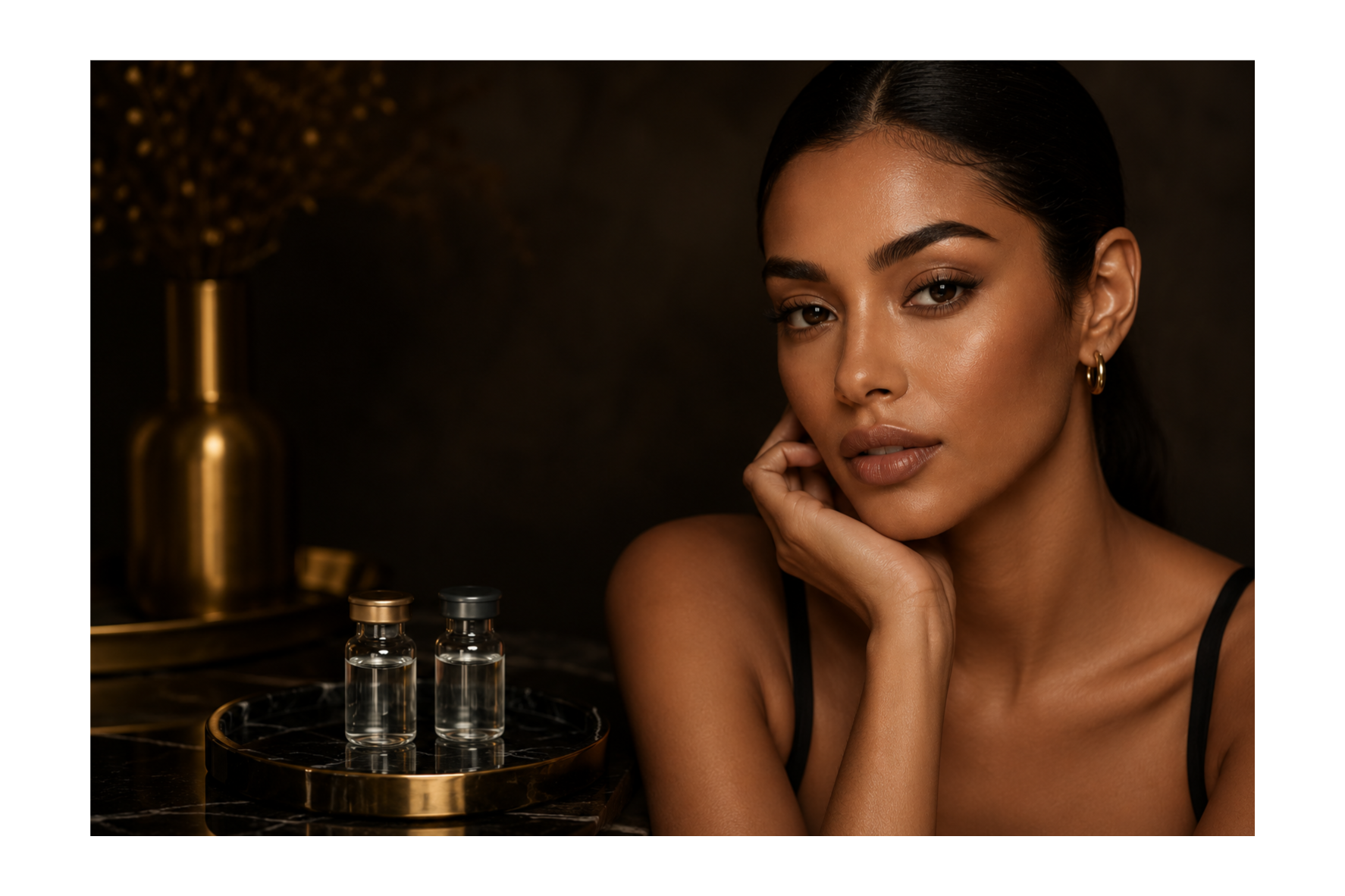 Woman botox and dysport