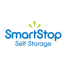 SmartStop Self Storage logo with blue text and green accents.