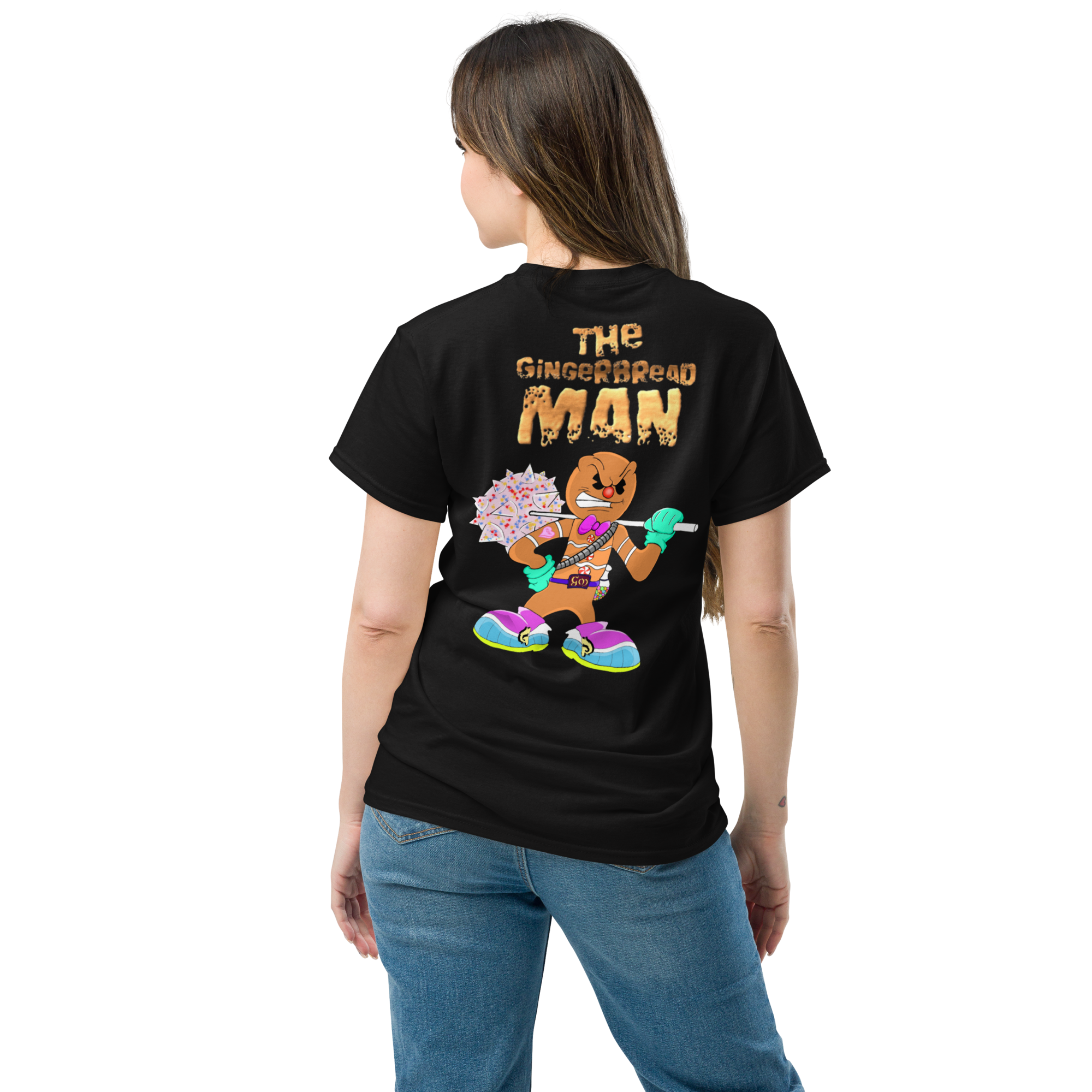 The Gingerbread Man (Back Design) Short Sleeve Tee