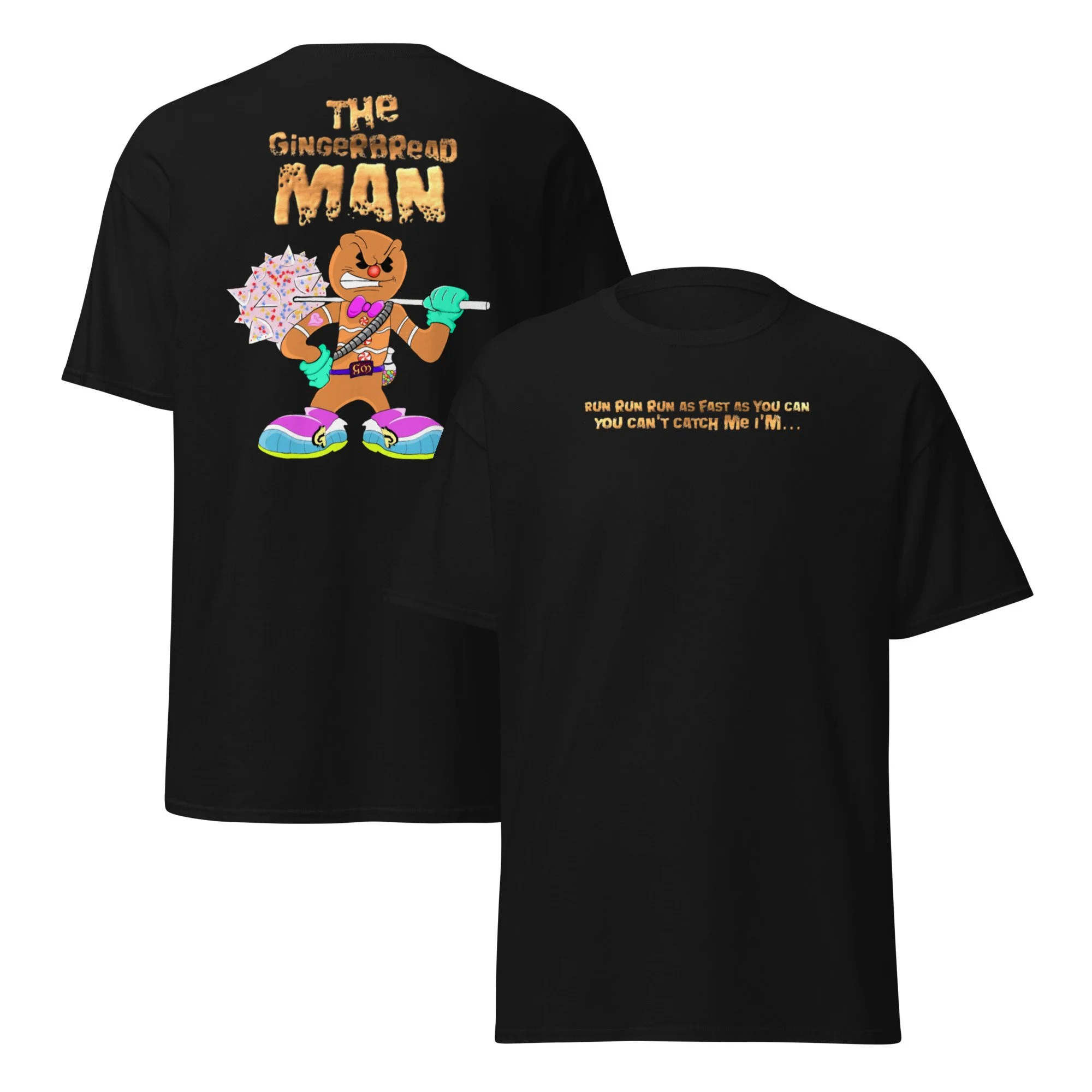 The Gingerbread Man (Back Design) Short Sleeve Tee