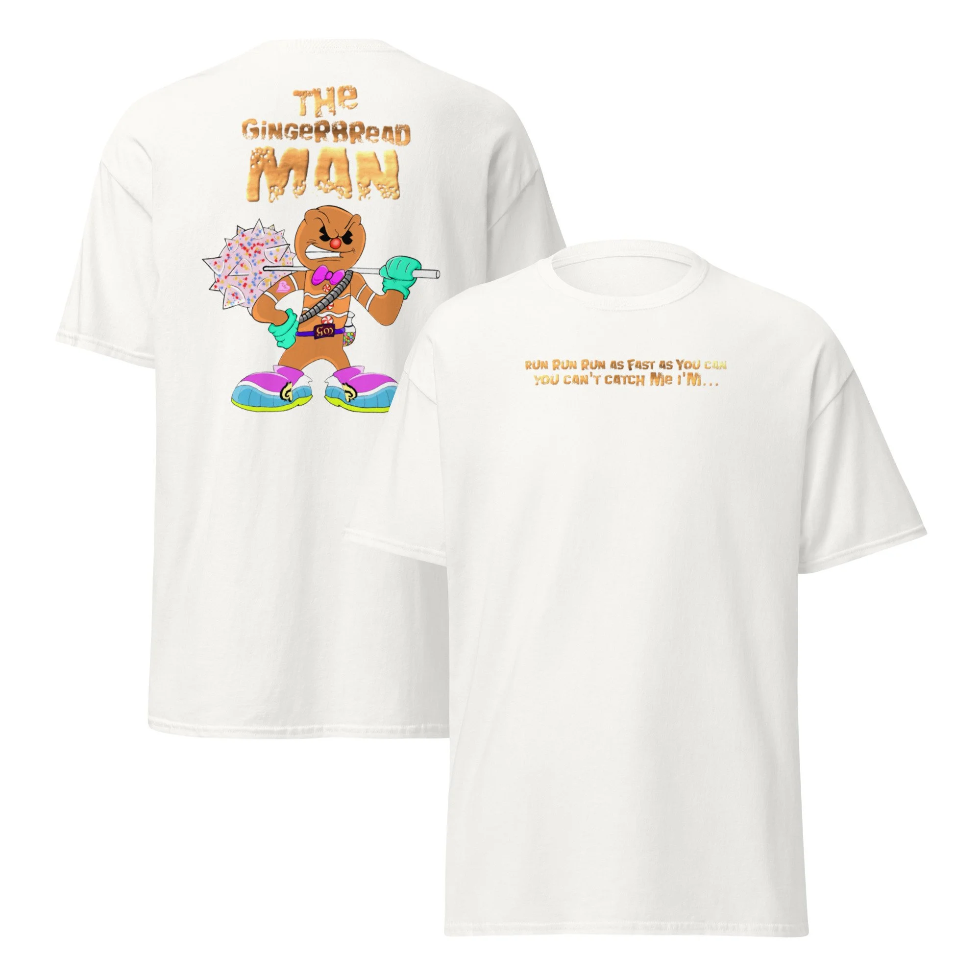 The Gingerbread Man (Back Design) Short Sleeve Tee