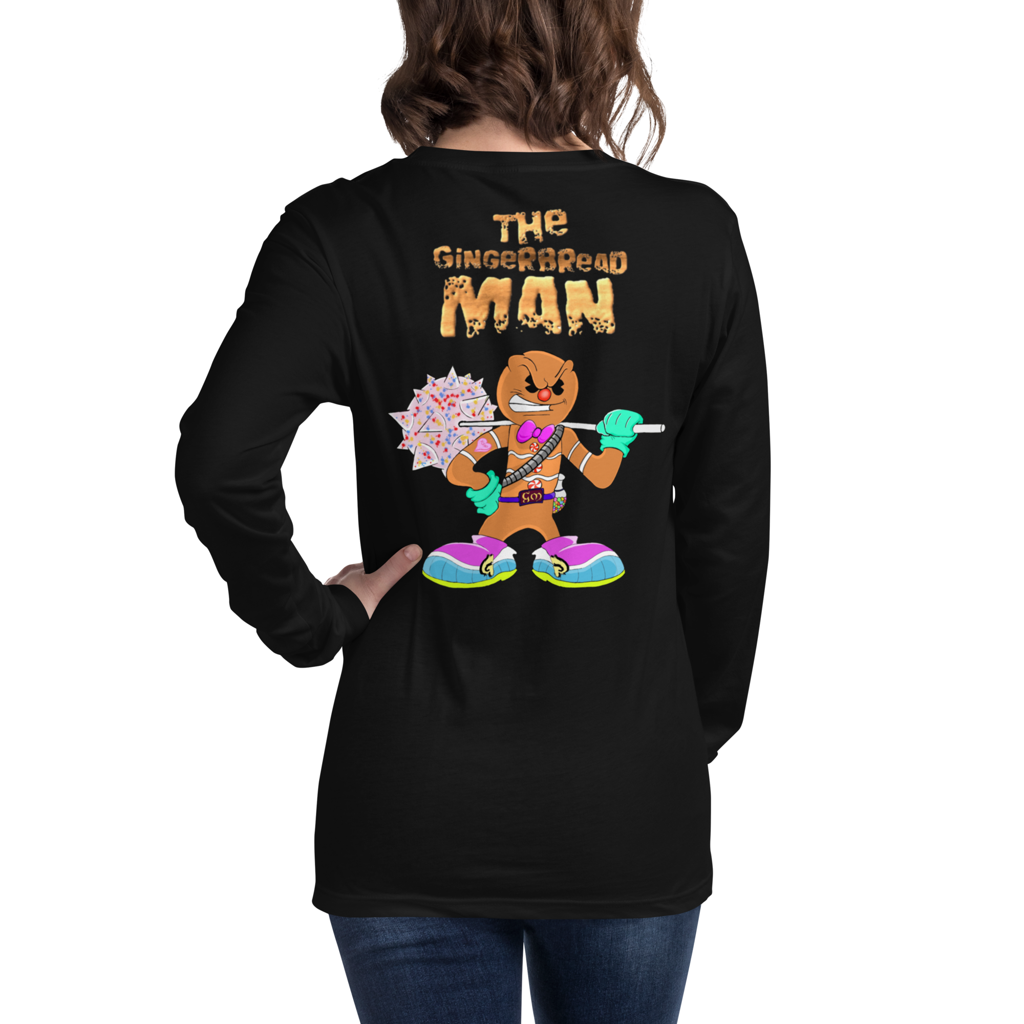 The Gingerbread Man (Back Design) Long Sleeve Tee