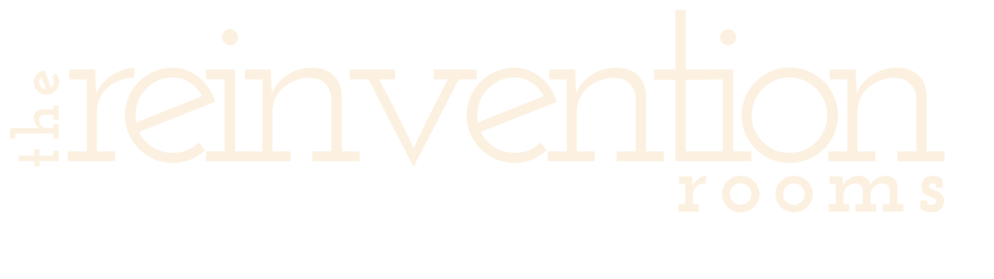 The logo of the renovation rooms company with the words 'the renovation rooms' in white on a black background.