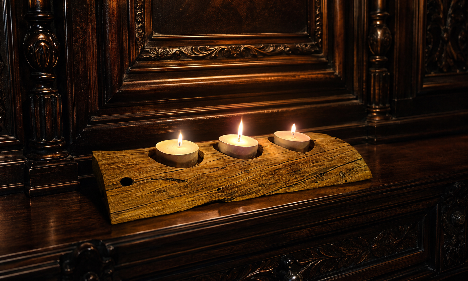 Reclaimed Cedar Tealight Candle Holder