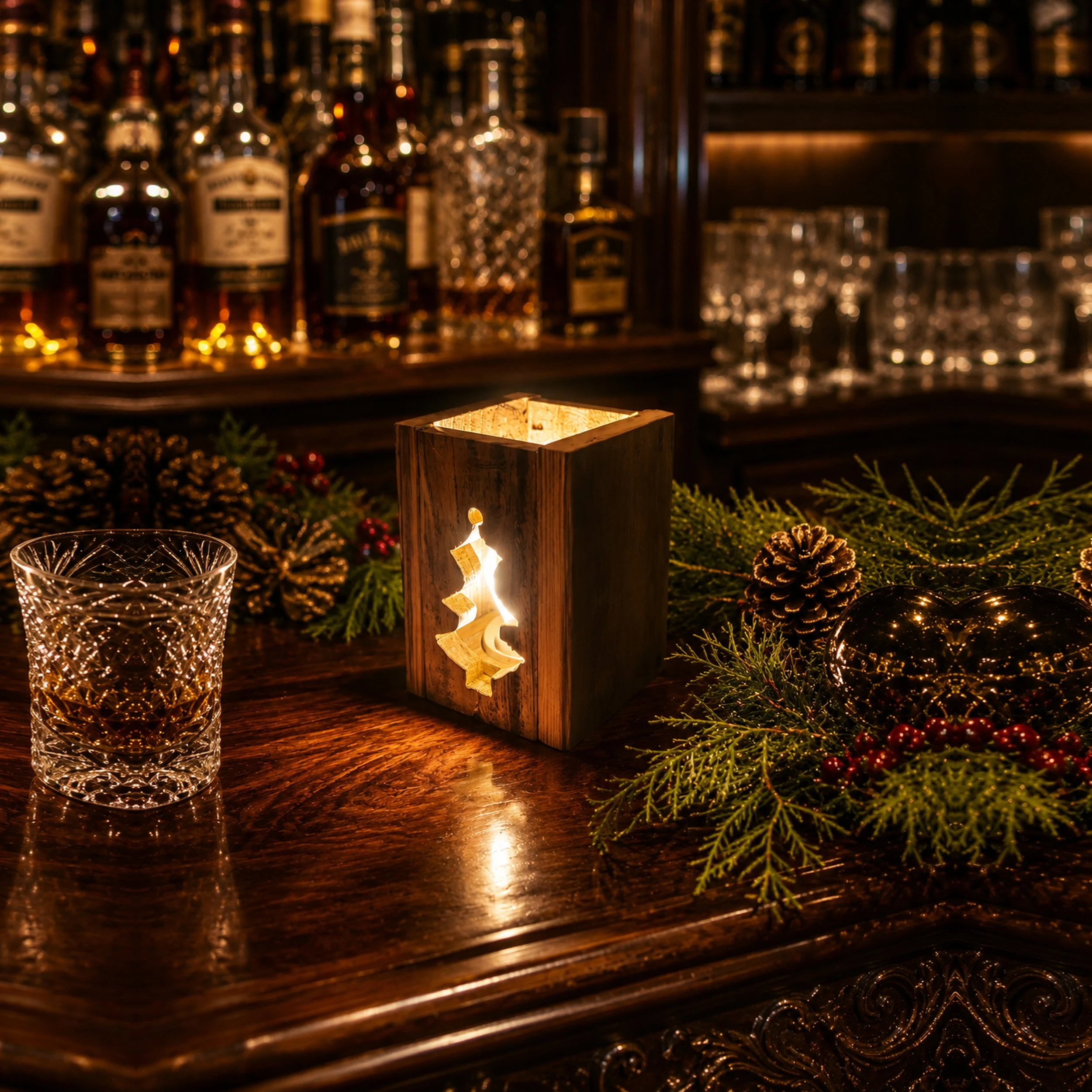 Cedar Lighted Christmas Tree