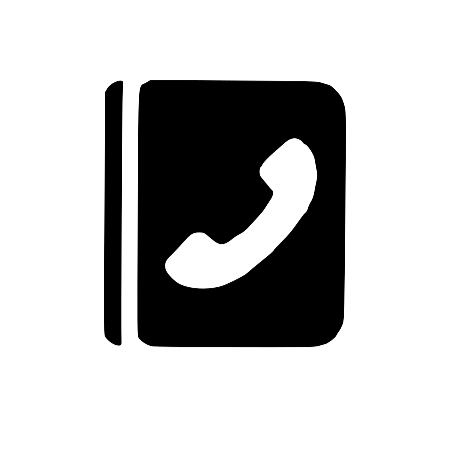 Telephone icon with a classic phone handset inside a speech bubble.