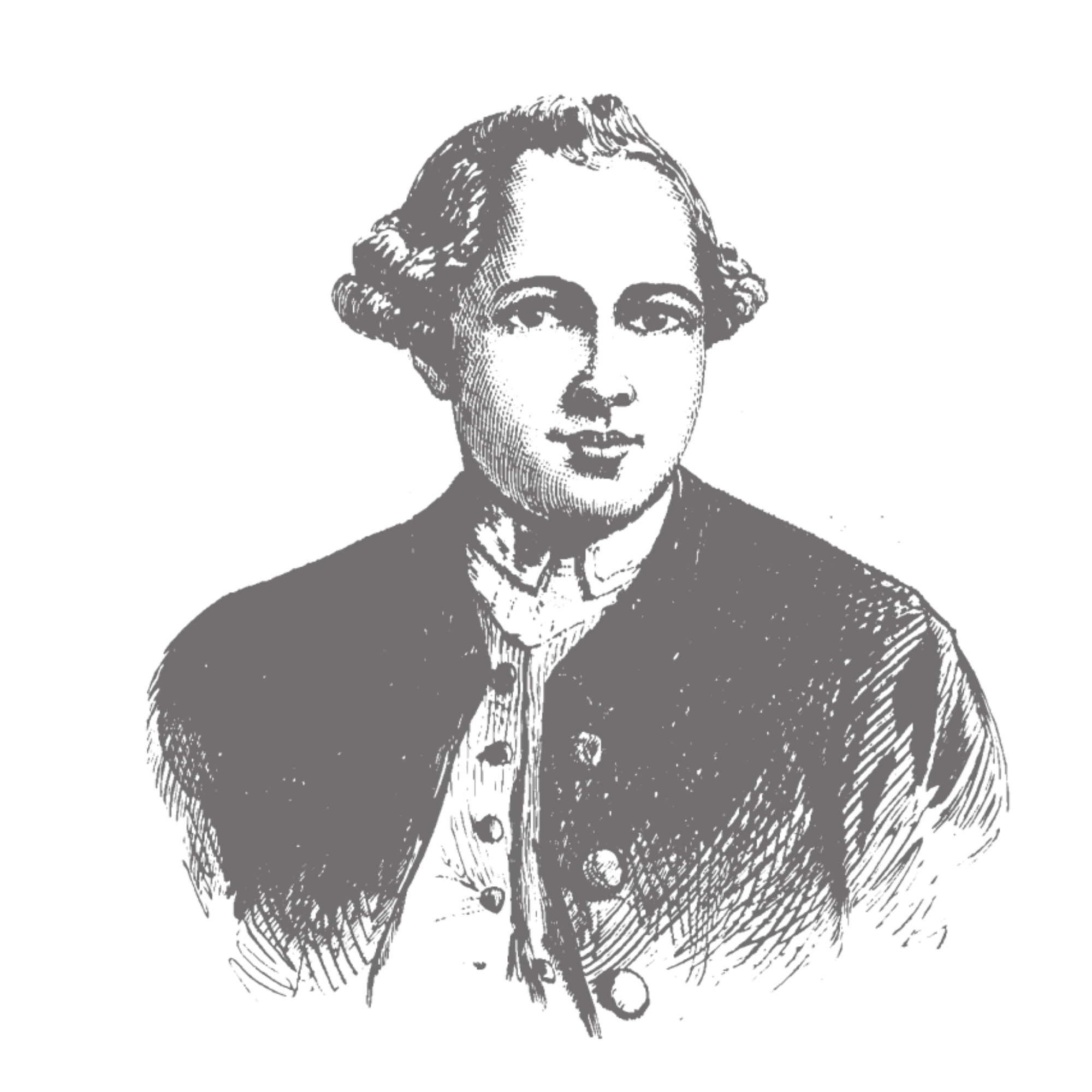 Black and white illustration of a woman with short hair, glasses, wearing a blazer and tie.