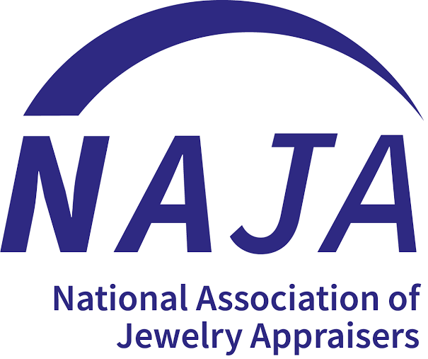 Logo of the National Association of Jewelry Appraisers with a stylized arc above the text.