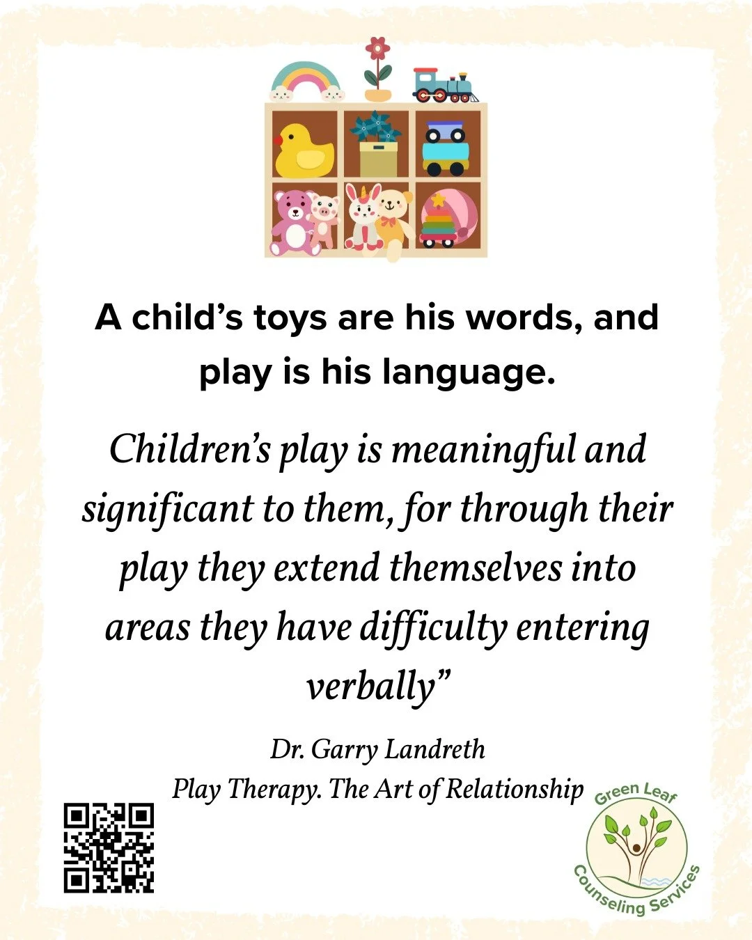Play therapy involves advocating for children within the systems where they are often misunderstood or demonstrating frustration through acting out. An understanding of child development, play therapy, and neurobiology helps bridge the gap and enable