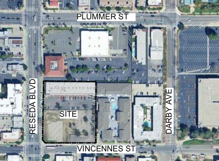 An aerial view map; where the proposed project is located.