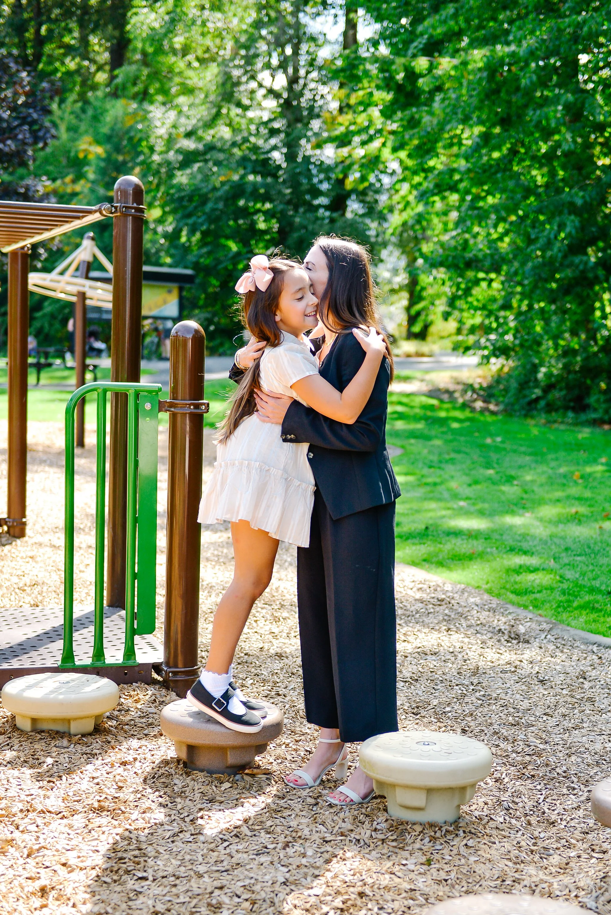 Danielle and her daughter at a local park in Chilliwack.