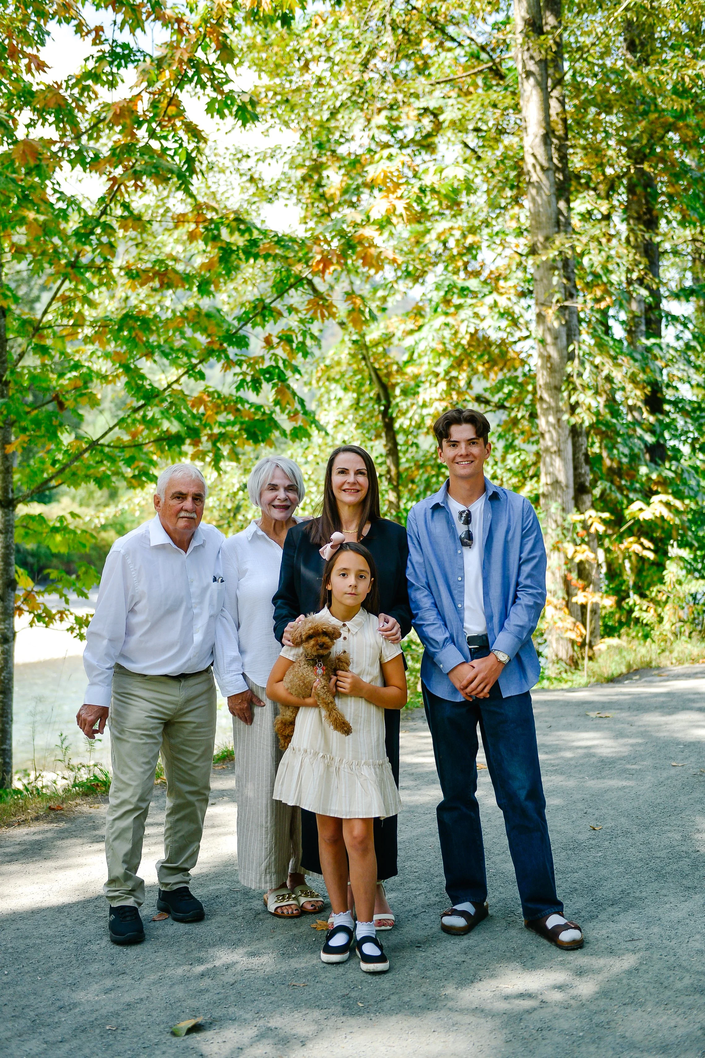 Danielle Beausoleil and her family at the Vedder River.
