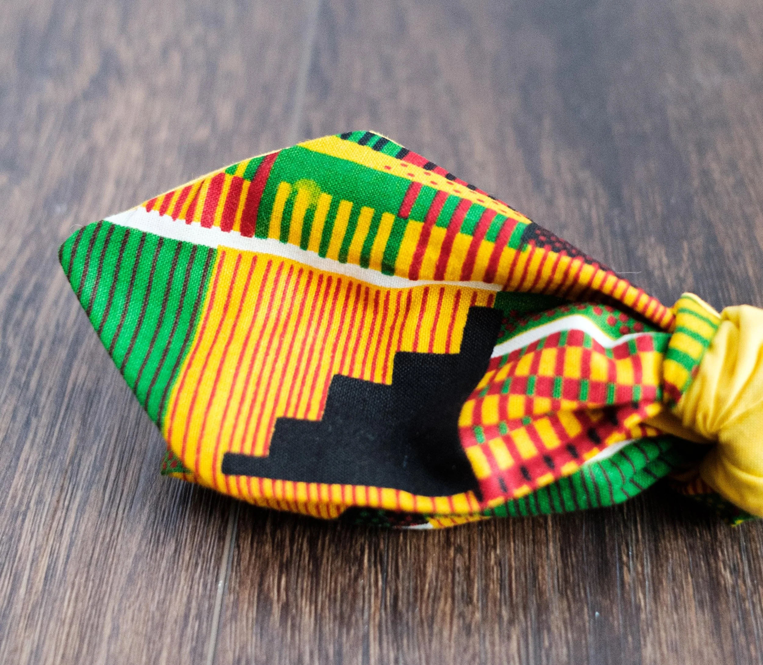 Handmade Knotted Bow Headband | Adjustable Cotton Headband (Ages 2-7) | African Print | Spring Gifts