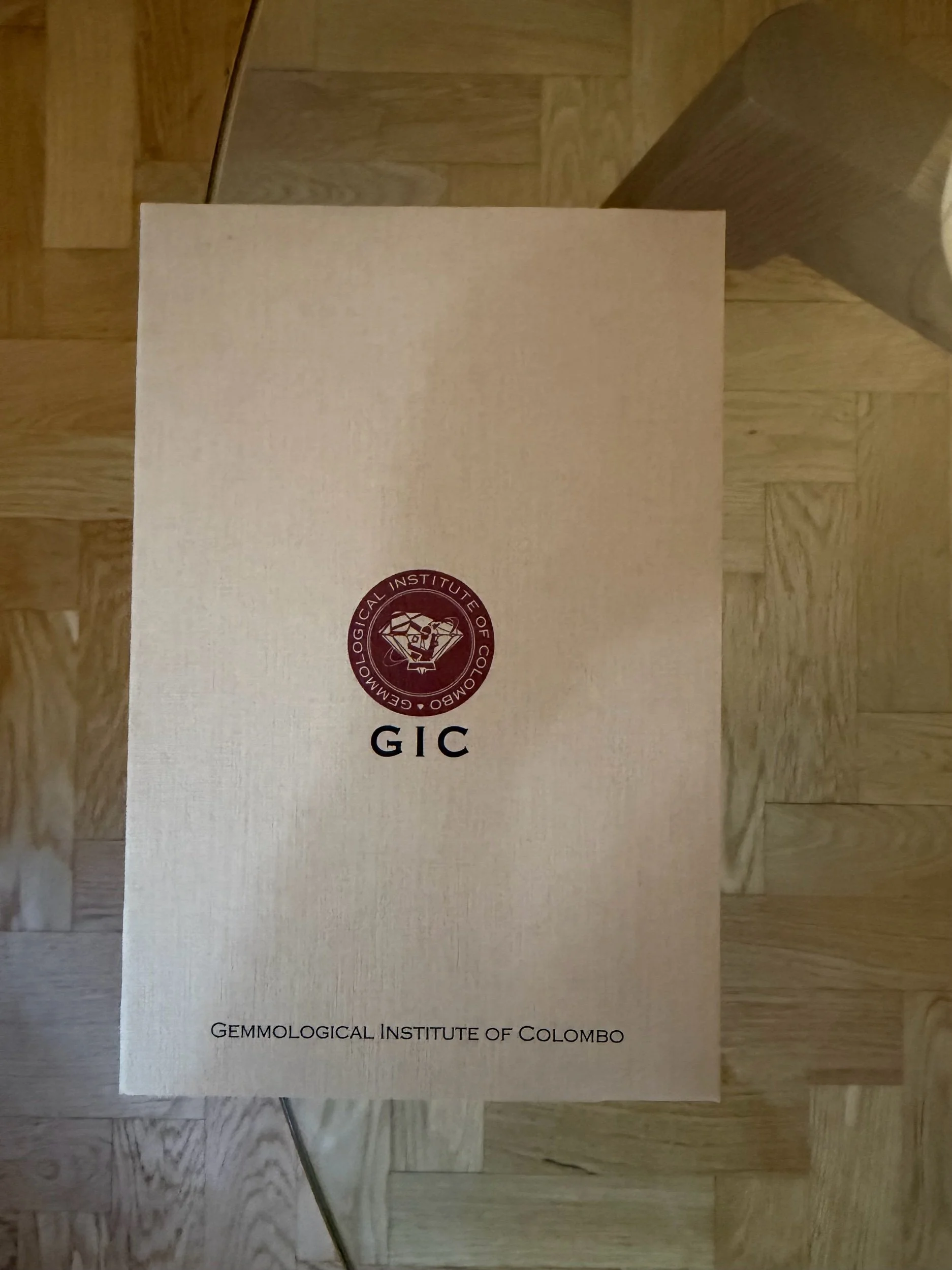 Gemological certificate