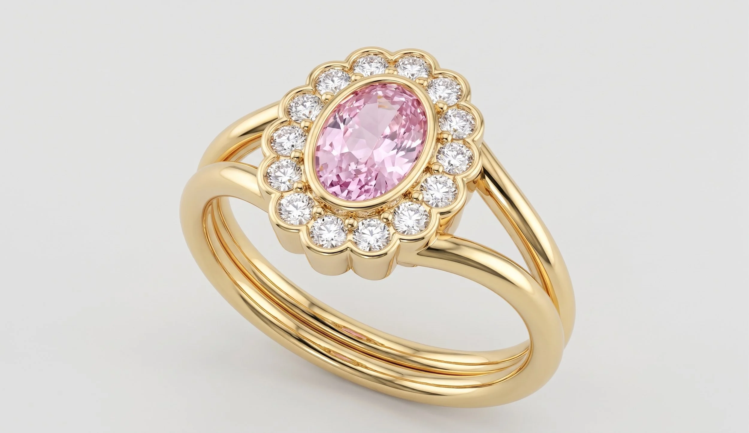 Asha Signet Ring in Cherry Blossom